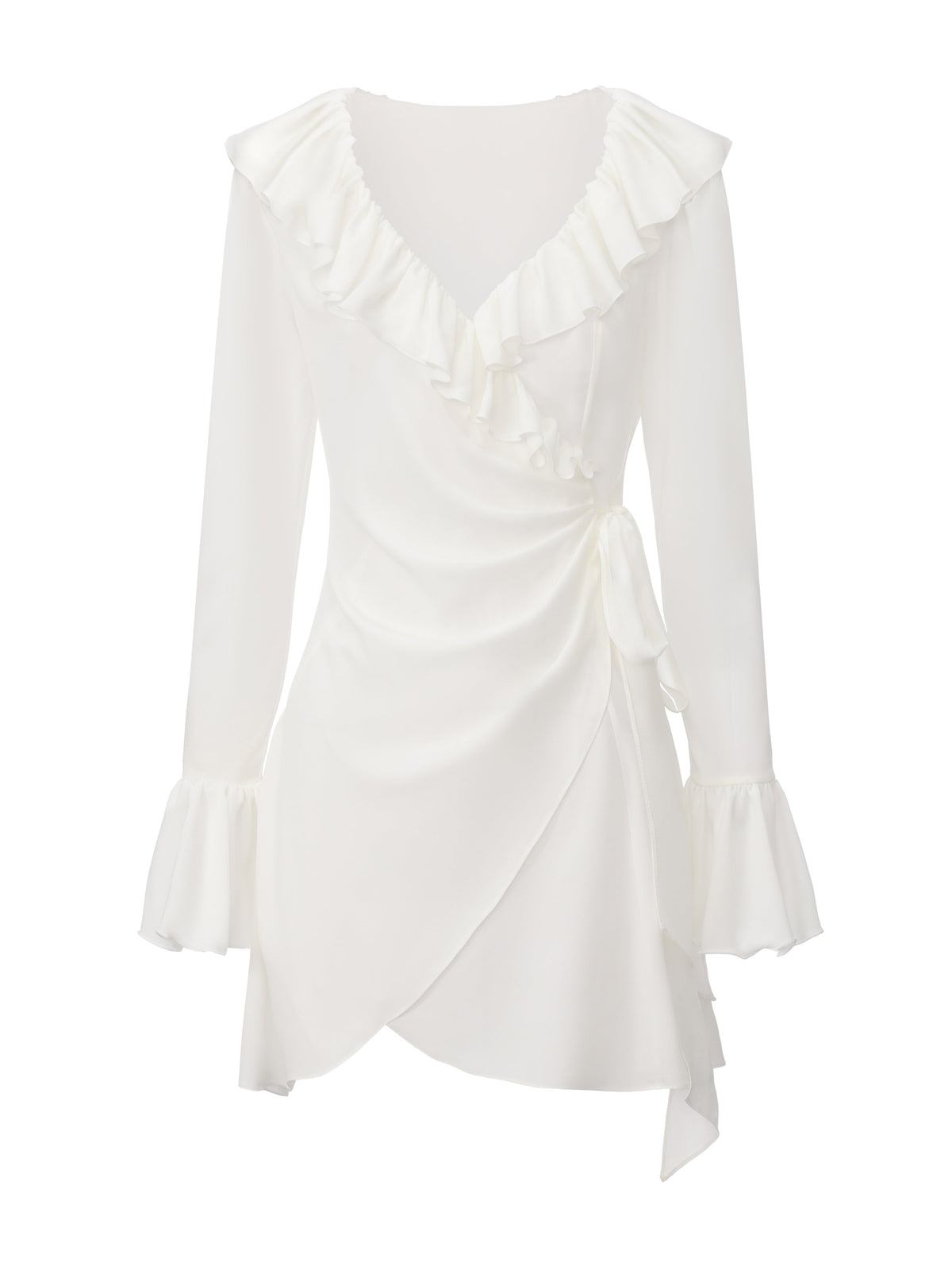 Charlotte Ruffle White Dress
