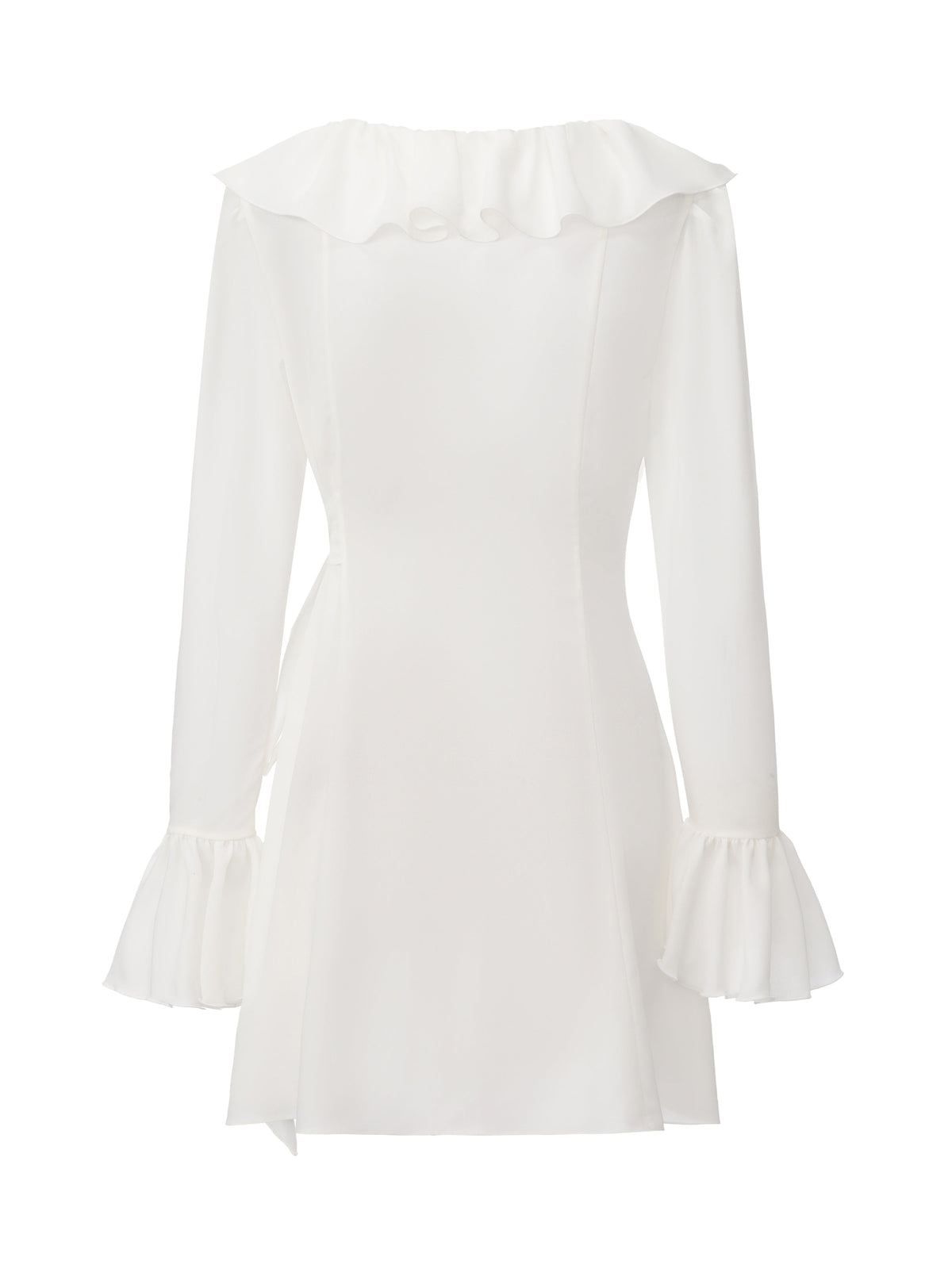 Charlotte Ruffle White Dress