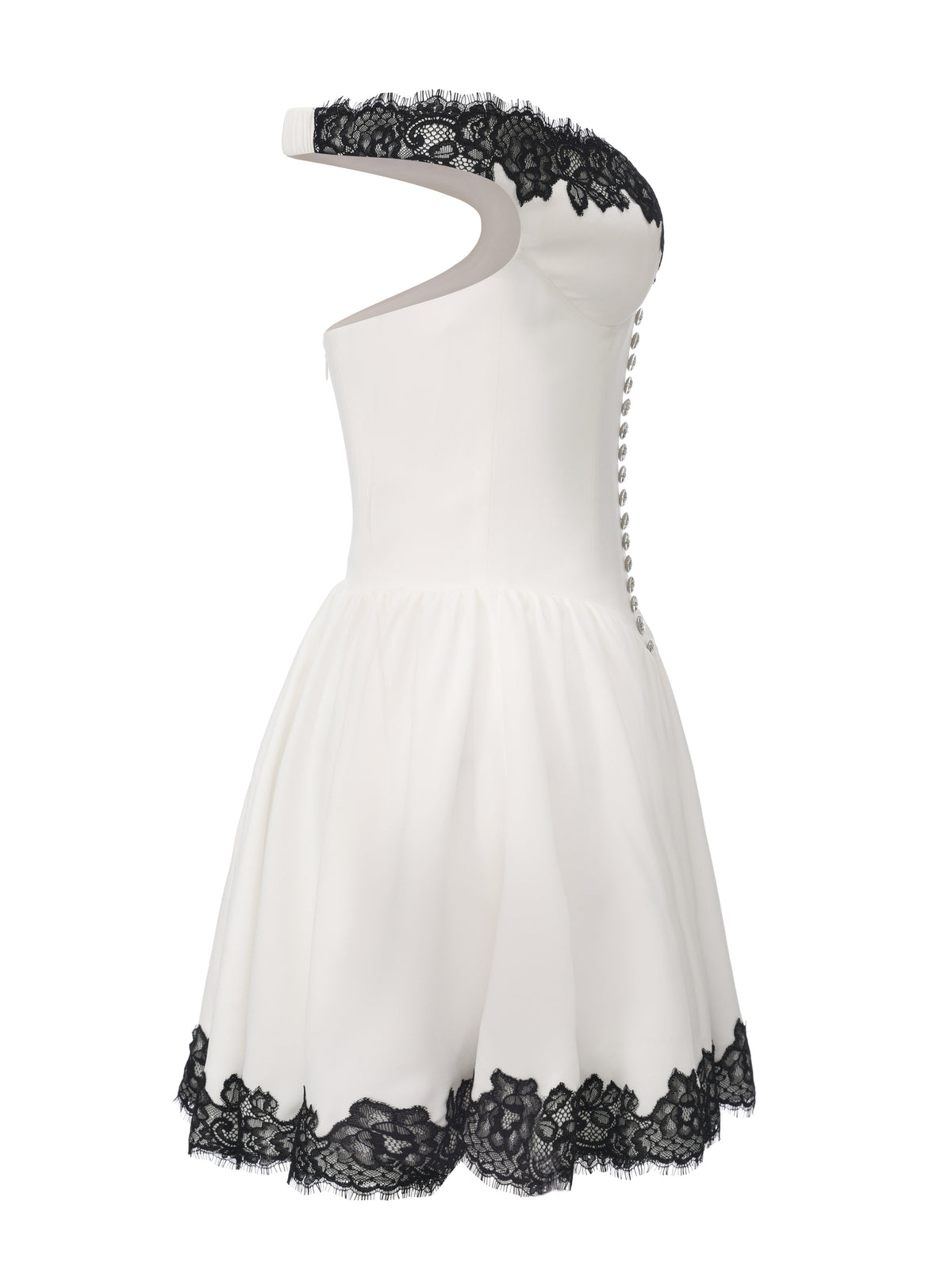Isabela Lace Trim Off-Shoulder Mini Dress (Final Sale)