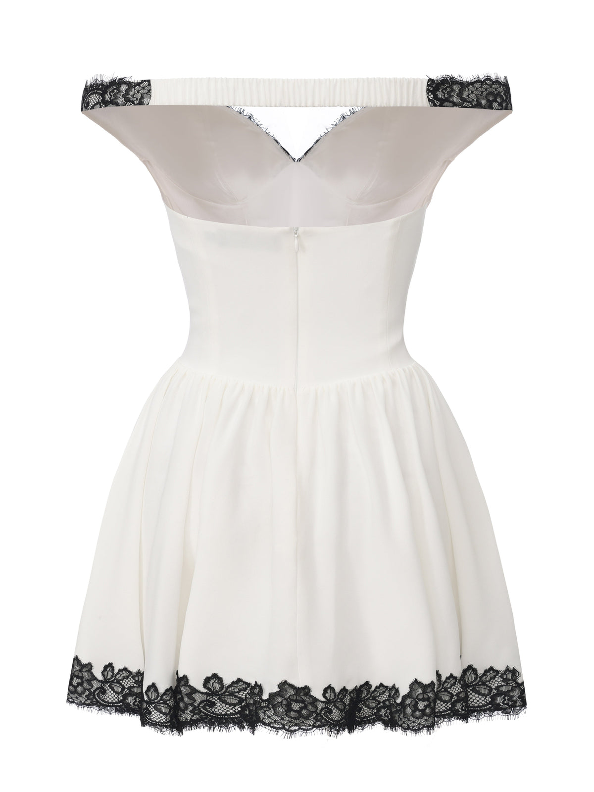 Isabela Lace Trim Off-Shoulder Mini Dress (Final Sale)