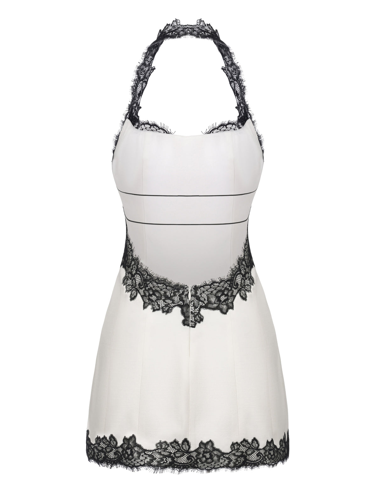 Daniela Lace Halter White Mini Dress (Final Sale)