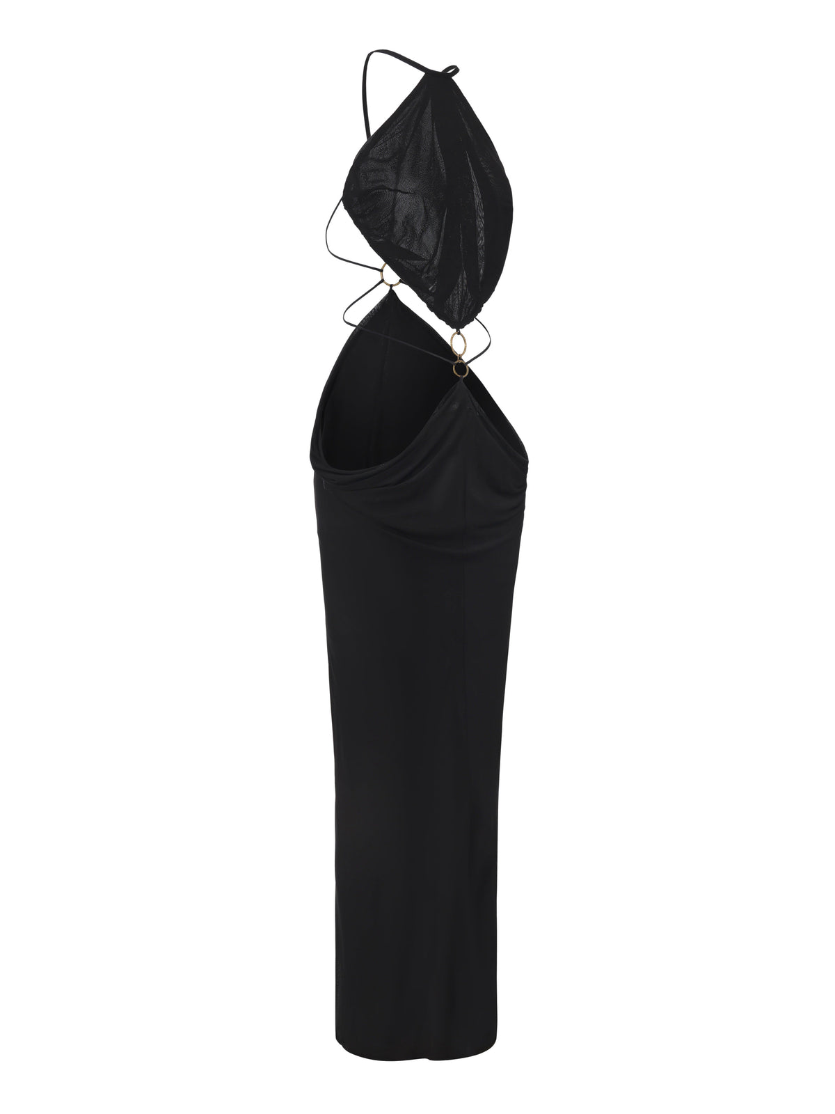 Yasmina Open-Back Black Dress
