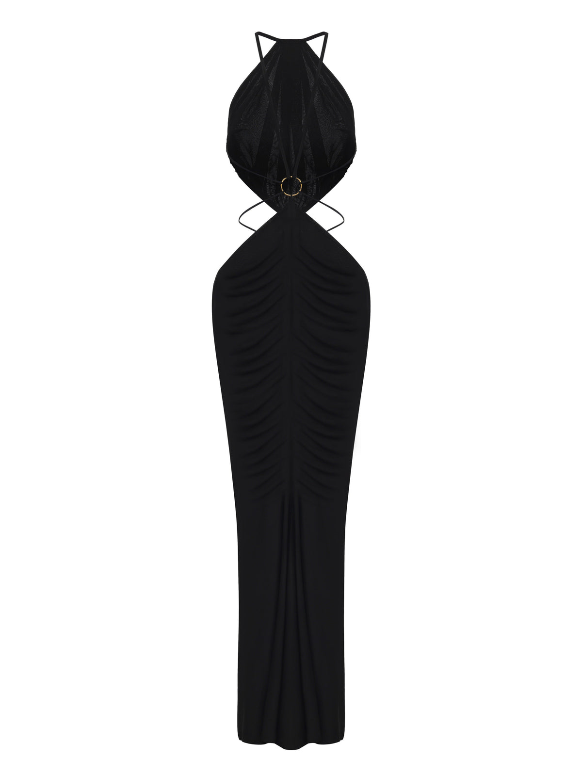 Yasmina Open-Back Black Dress
