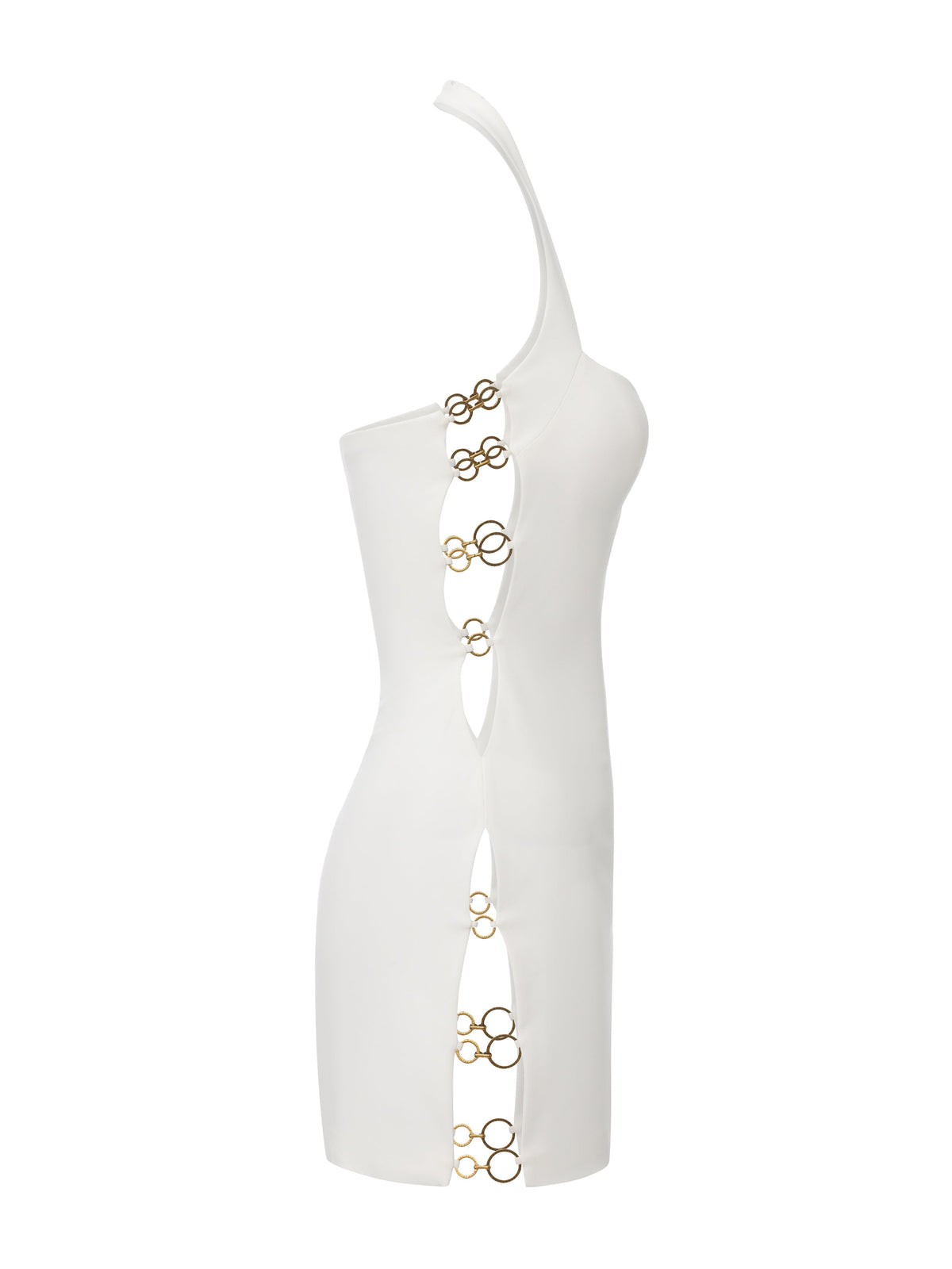 Sabina Ring-Cutout White Dress