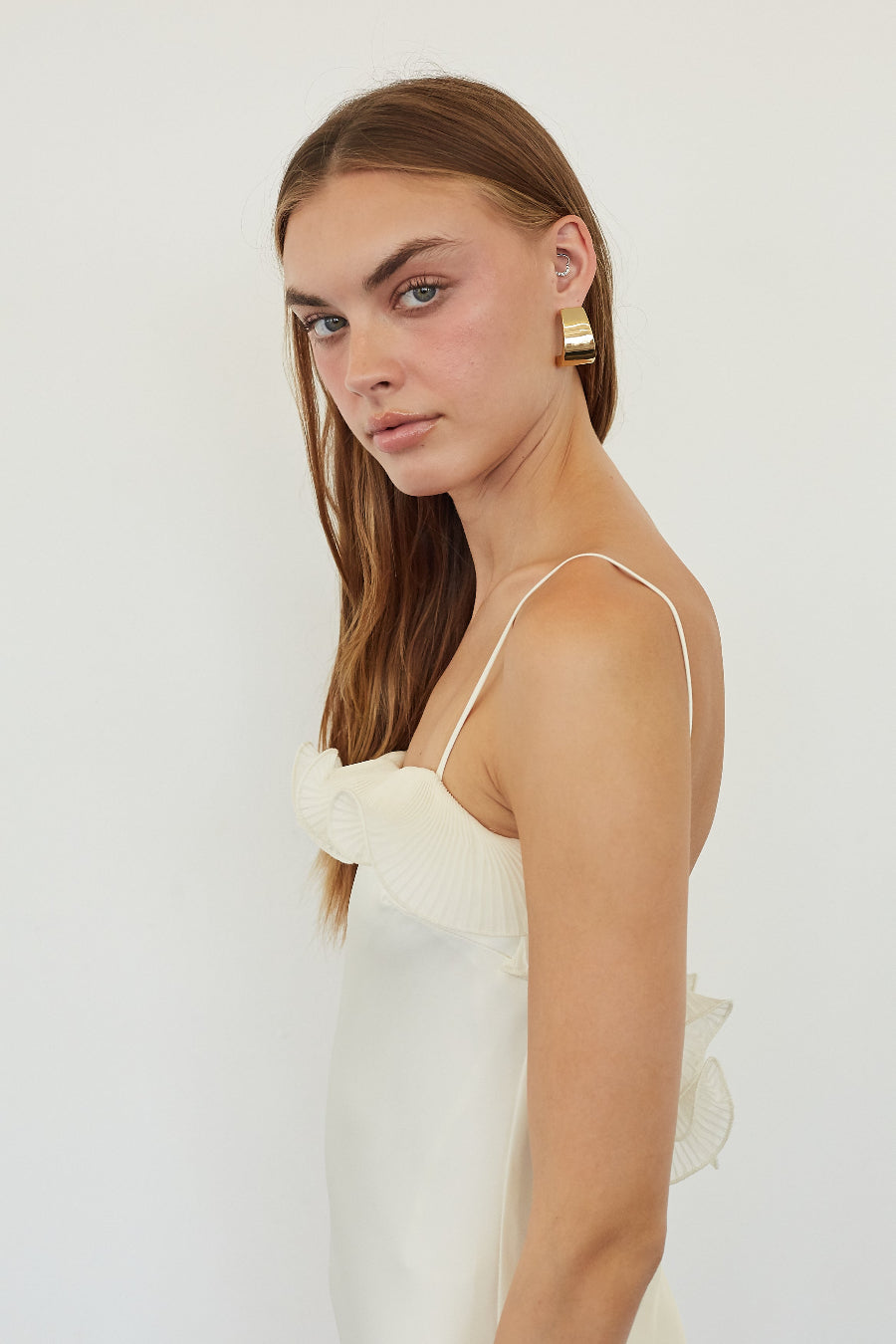 Melanie Ruffle Midi Dress