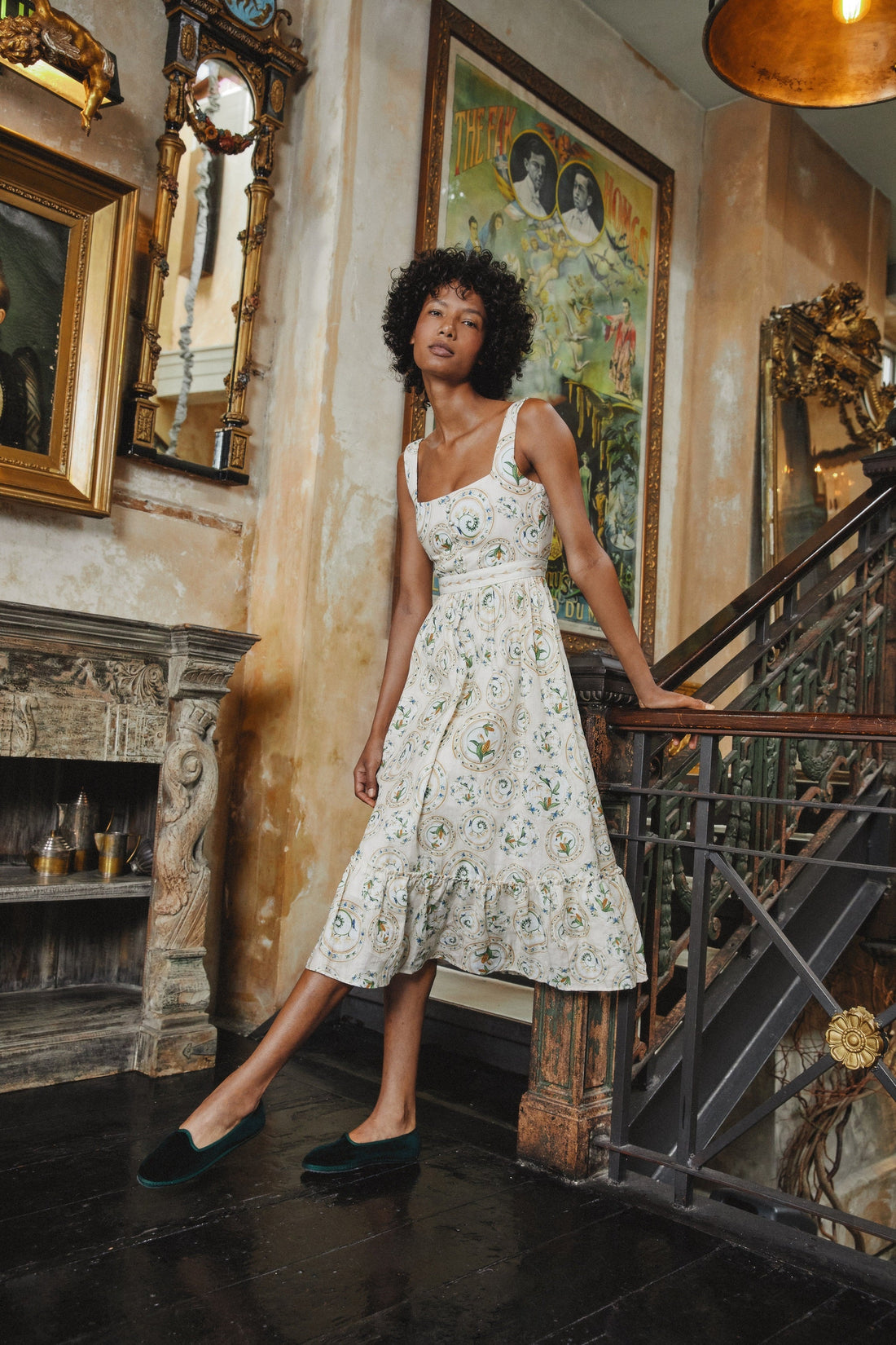 Melon Menaje Midi Dress
