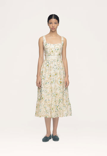 Melon Menaje Midi Dress