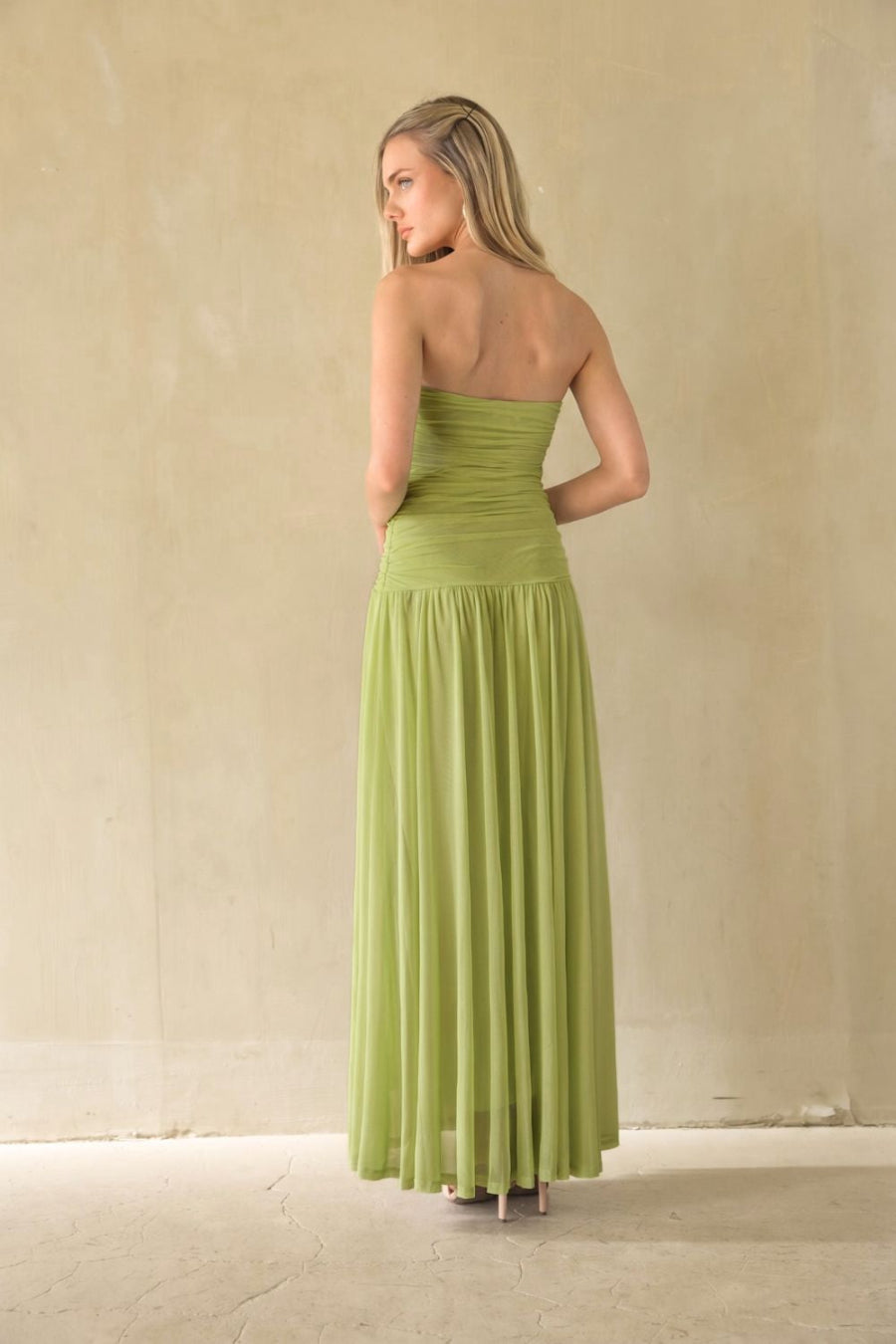 NIA Beverly Mesh Maxi Dress