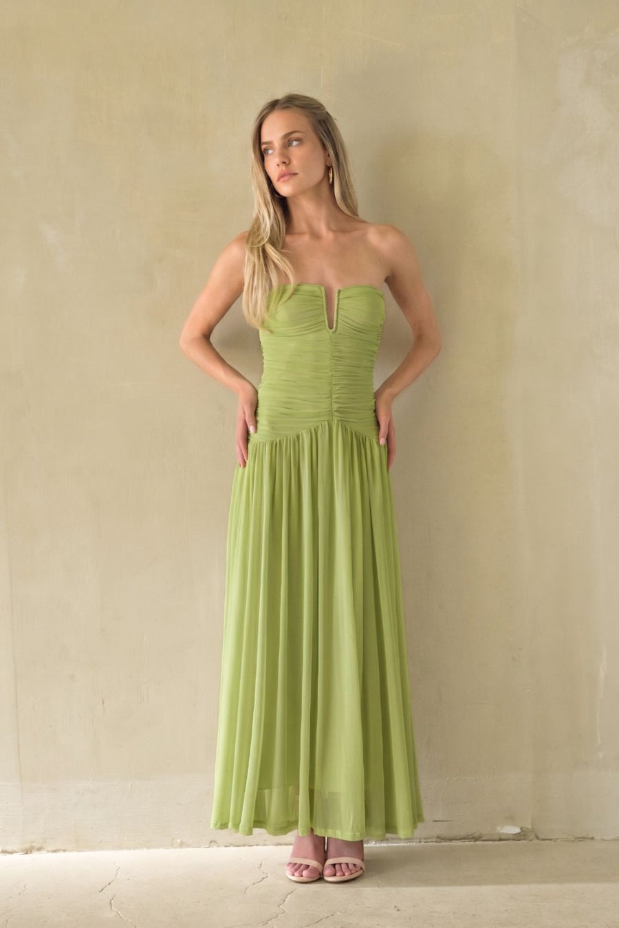 NIA Beverly Mesh Maxi Dress