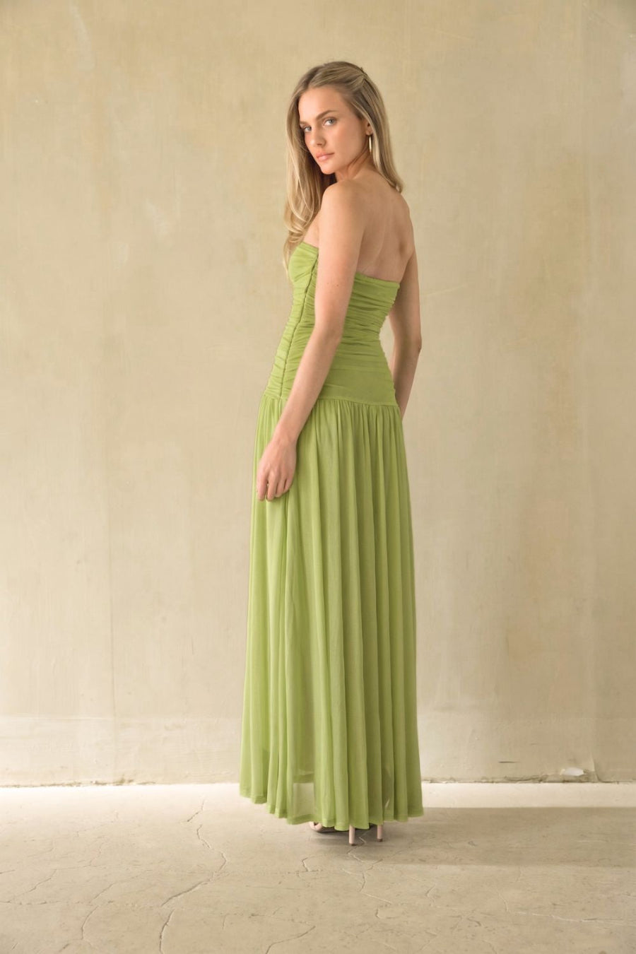 NIA Beverly Mesh Maxi Dress