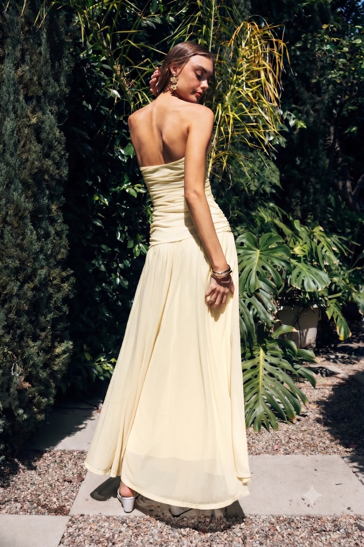 NIA Beverly Mesh Maxi Dress