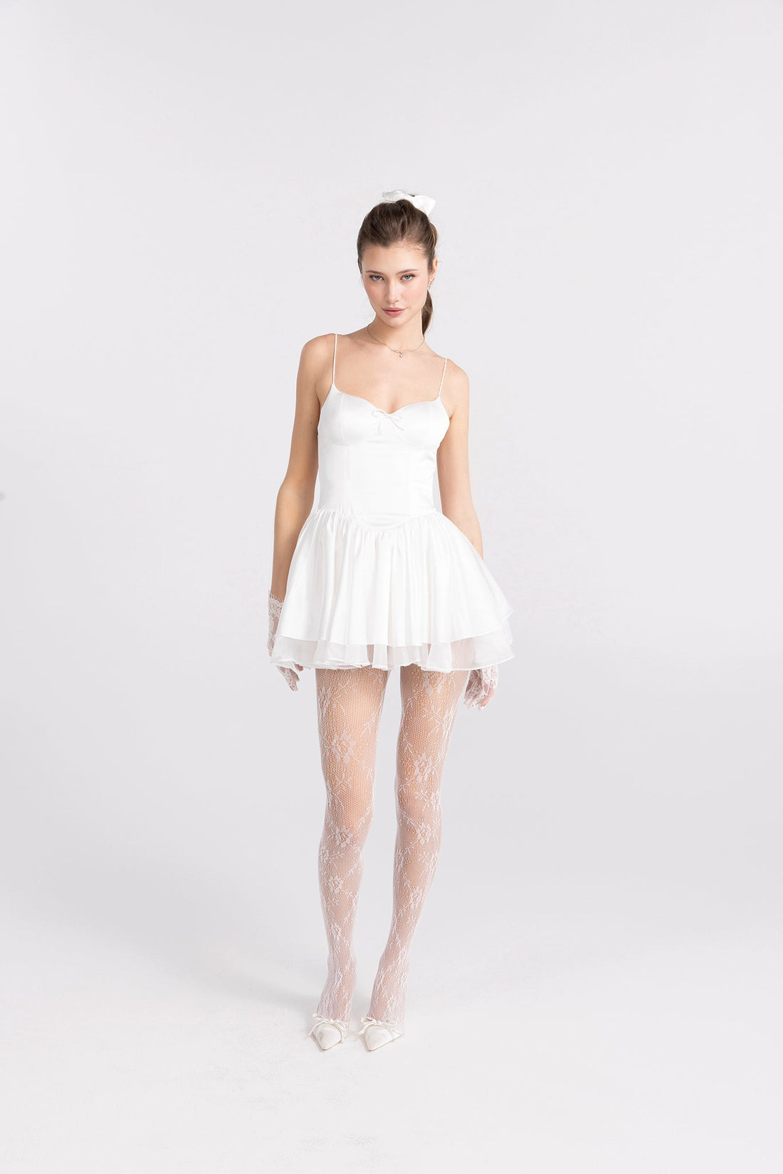 Veronica Backless Mini Dress (White) (Final Sale)