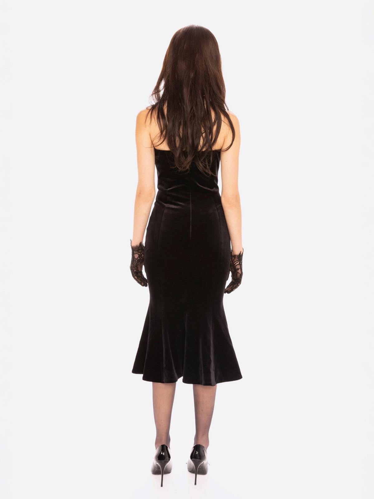 Althea Velvet Dress (Black)