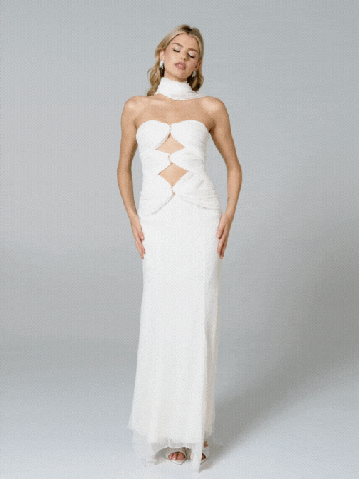 Cassandra Dress (White) (Final Sale)