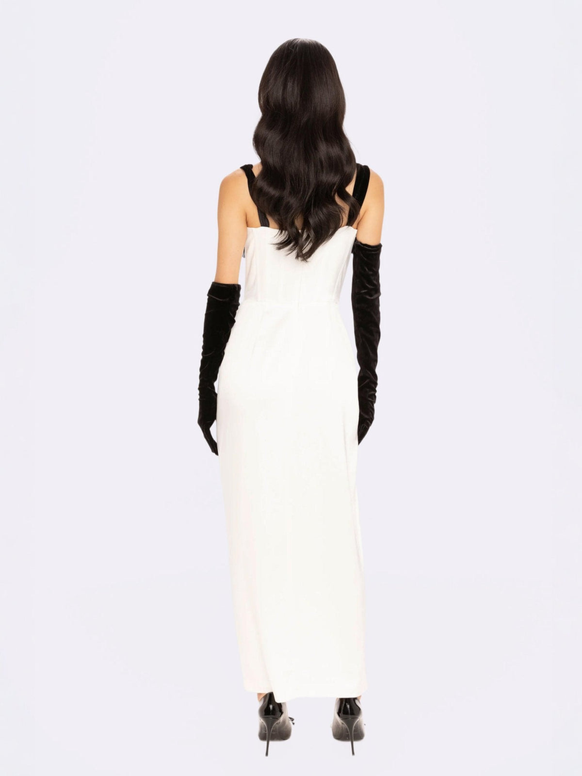 Grace Bow Maxi Dress (White)