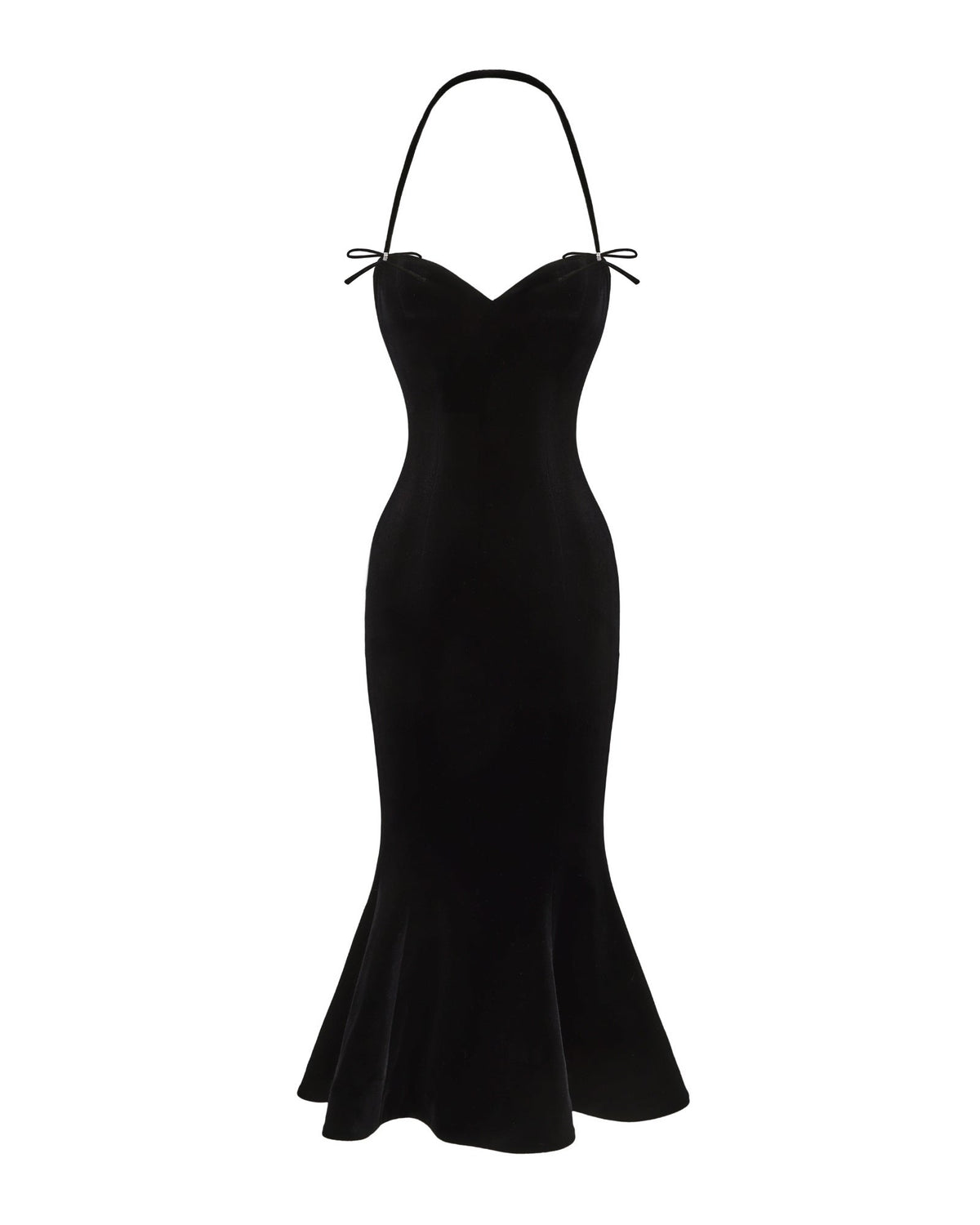 Althea Velvet Dress (Black)