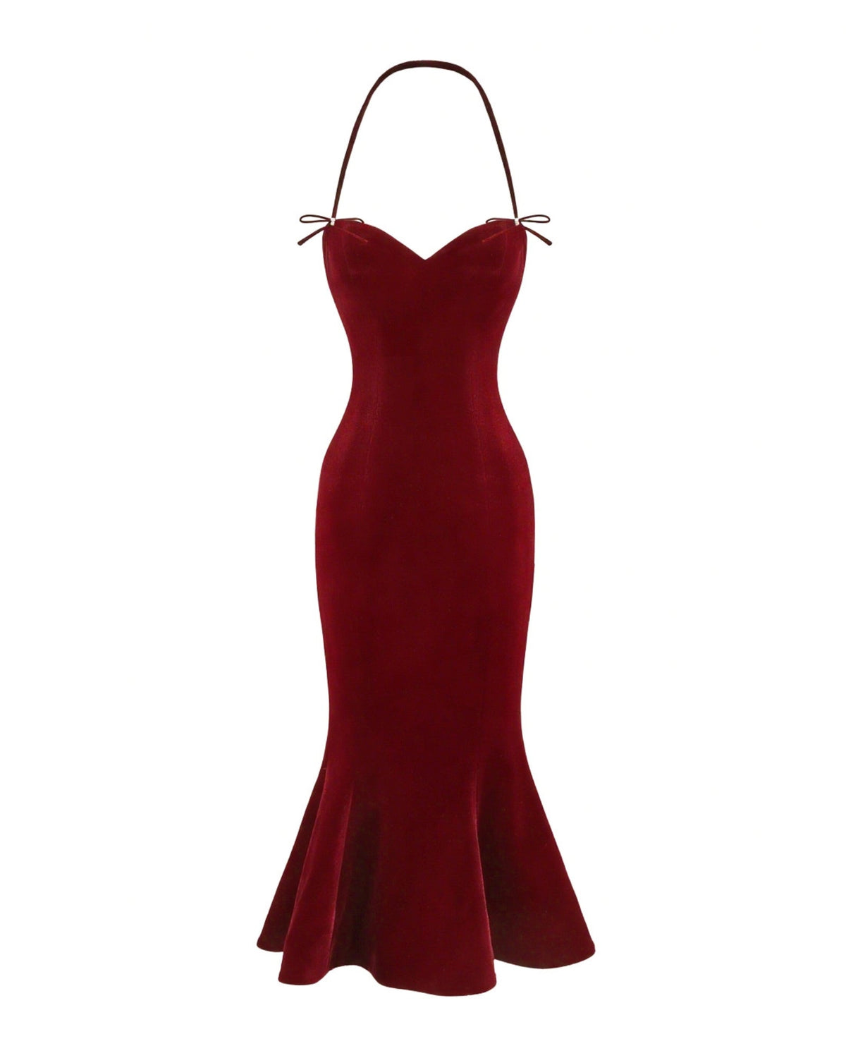 Althea Velvet Dress (Red)