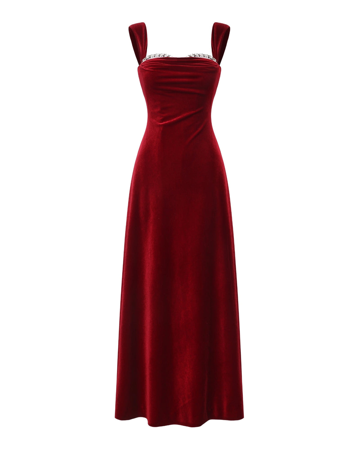 Belle Velvet Maxi Dress (Red)