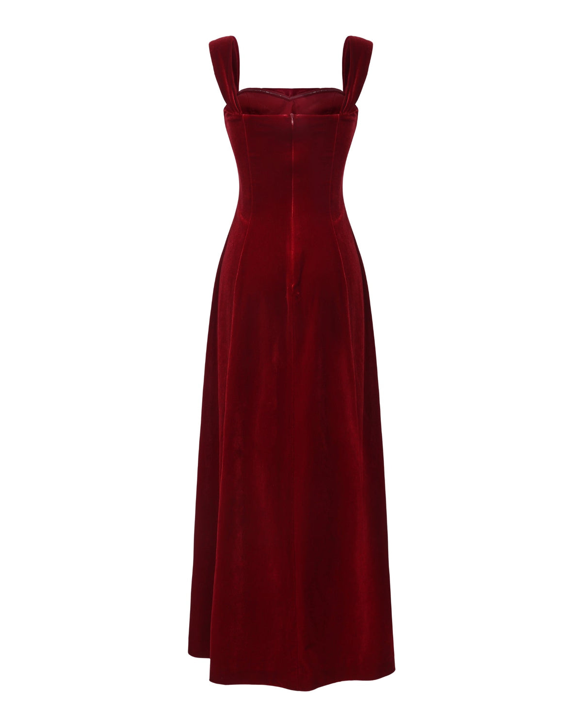 Belle Velvet Maxi Dress (Red)