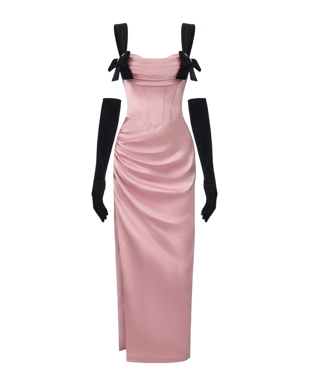 Grace Bow Maxi Dress (Pink)