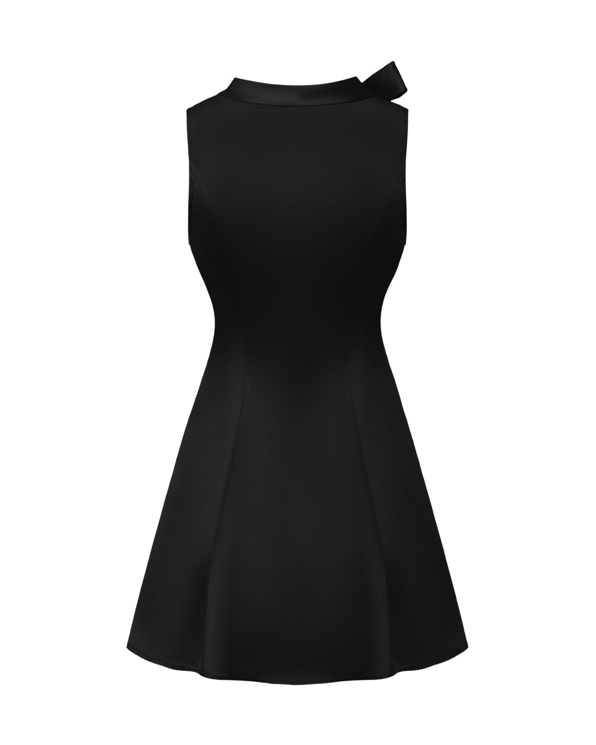 Lila Satin Mini Dress (Black)