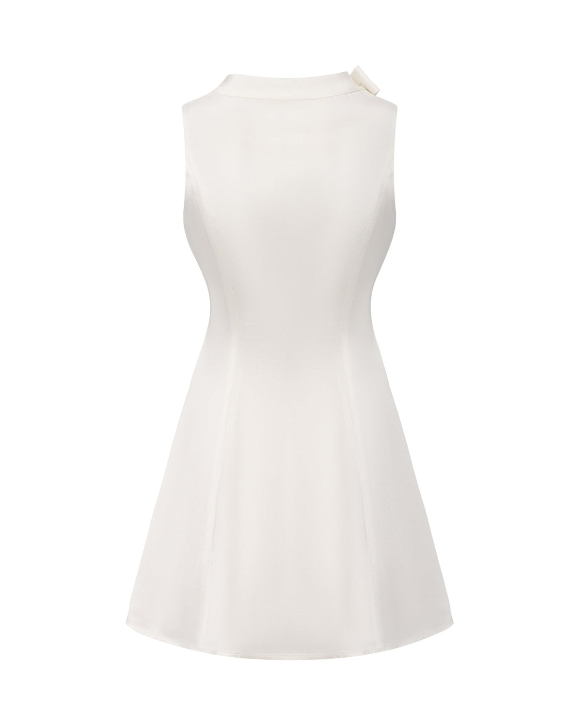 Lila Satin Mini Dress (White) (Final Sale)