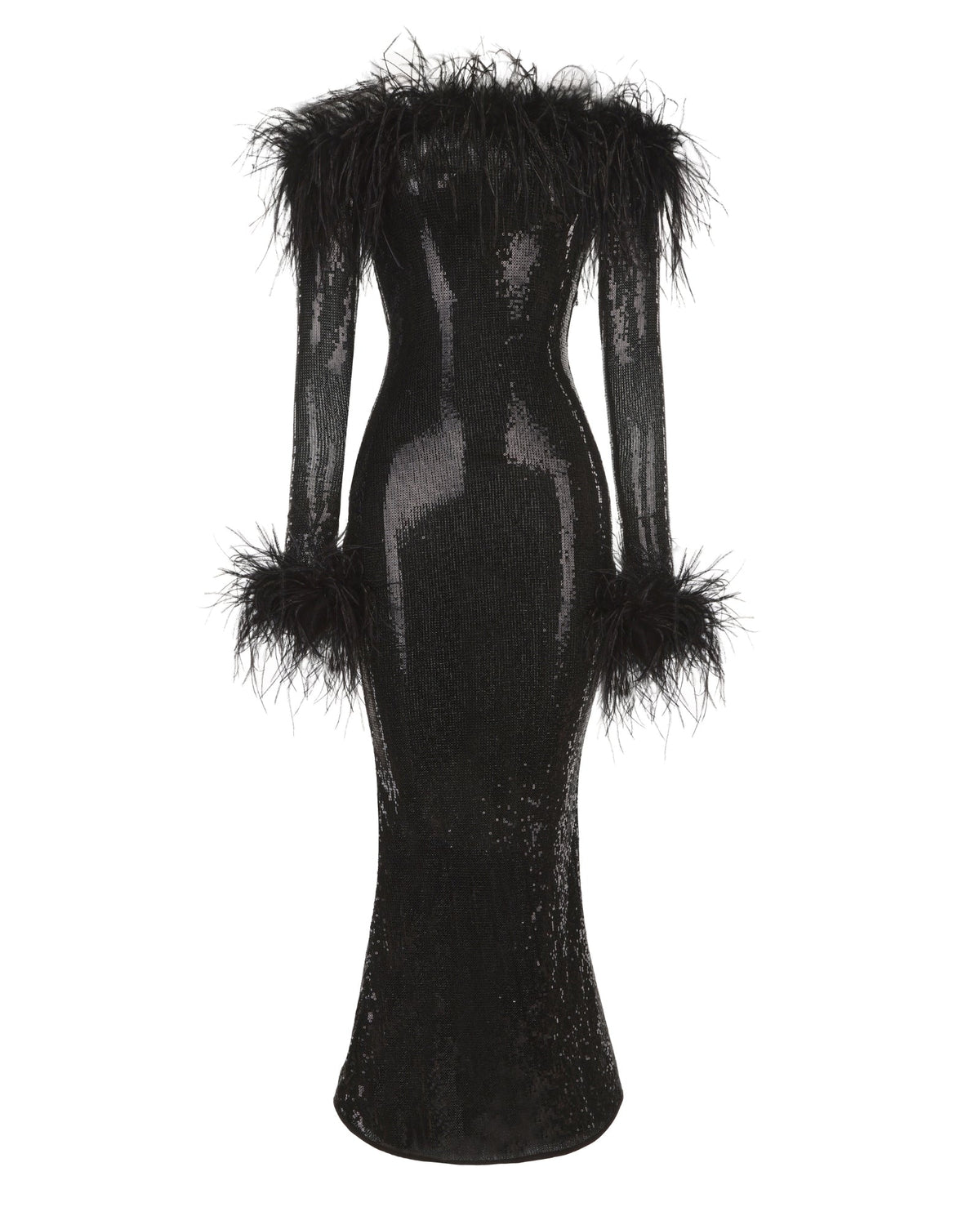 Neva Sequin Maxi Dress (Black) (Final Sale)