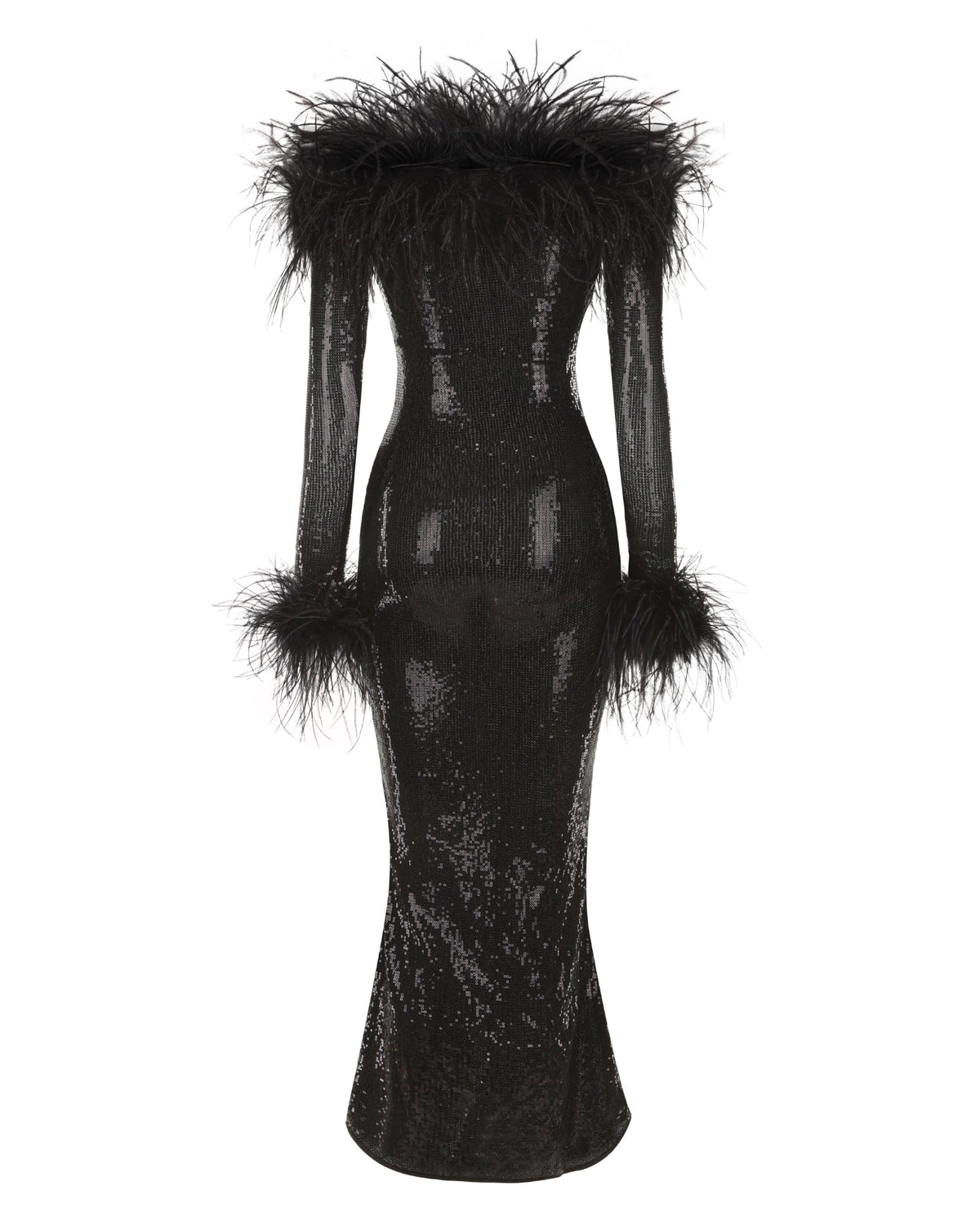 Neva Sequin Maxi Dress (Black) (Final Sale)