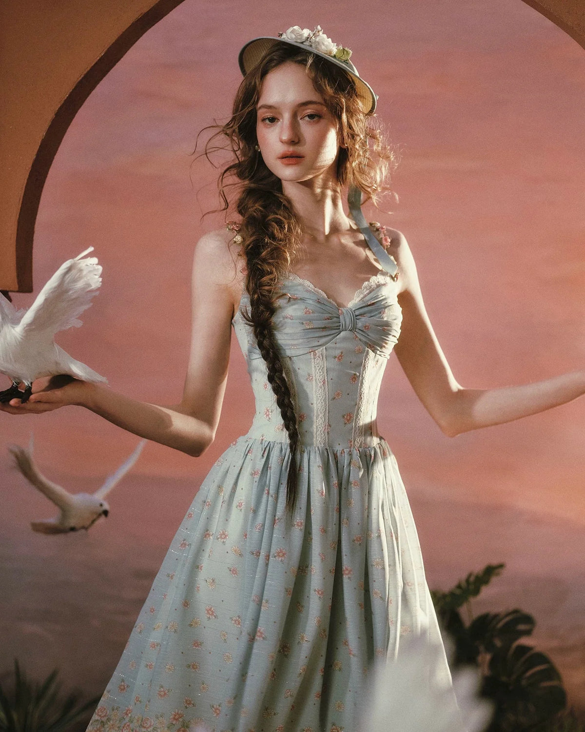 Forest Poem French Floral Slip Midi Dress | Final Sale