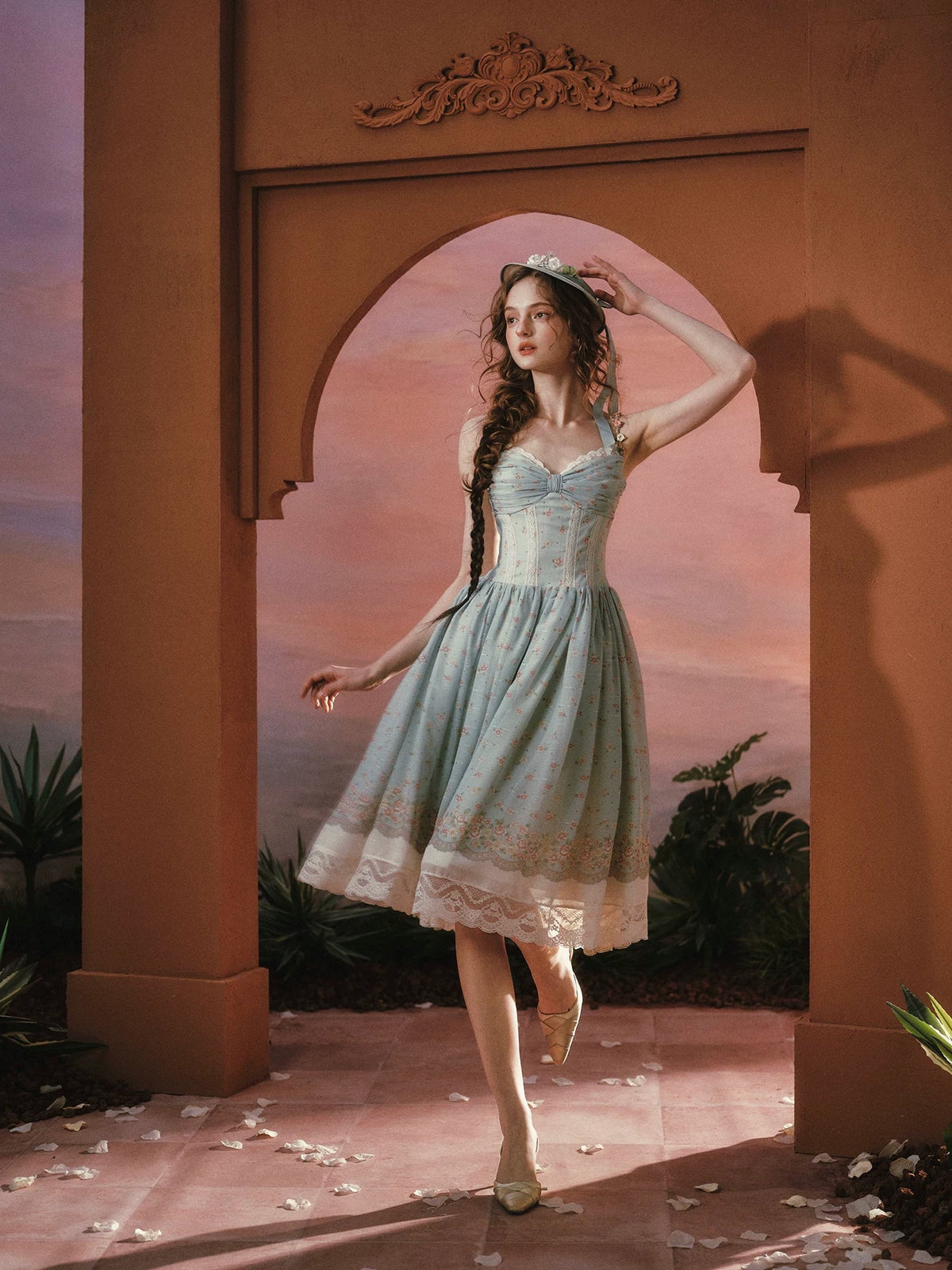 Forest Poem French Floral Slip Midi Dress | Final Sale