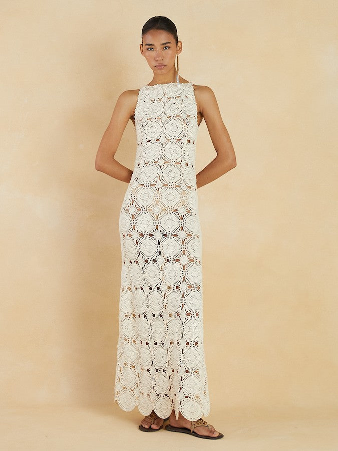 Siula Halter Maxi Dress | Ivory