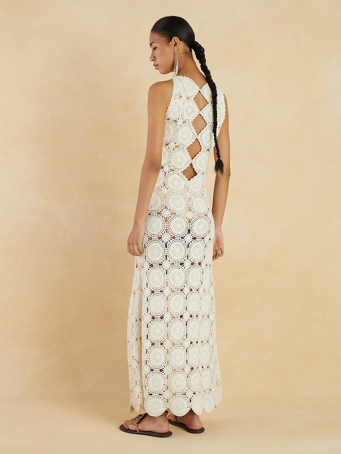 Siula Halter Maxi Dress | Ivory