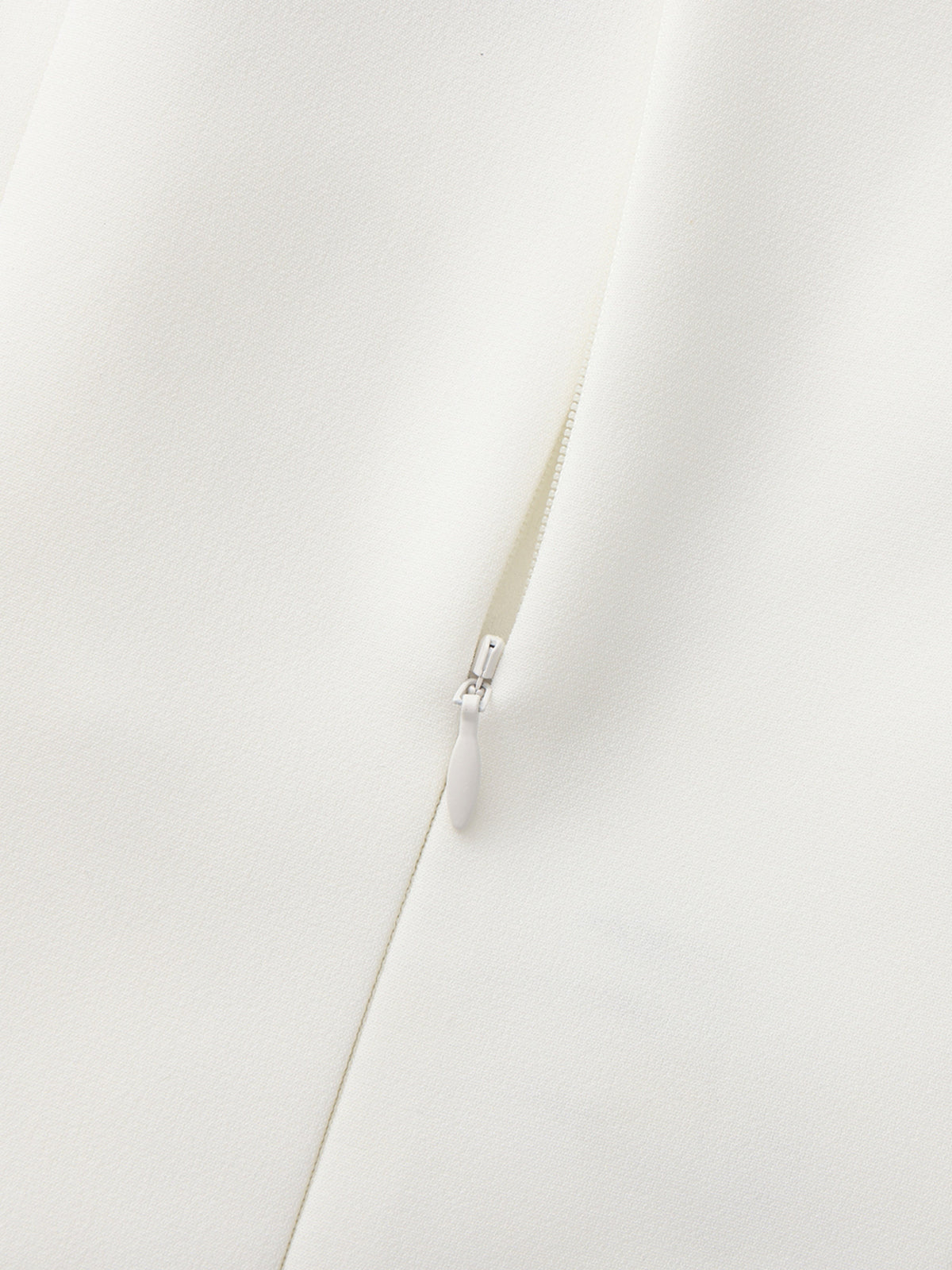 Sera Crystal-Button White Dress