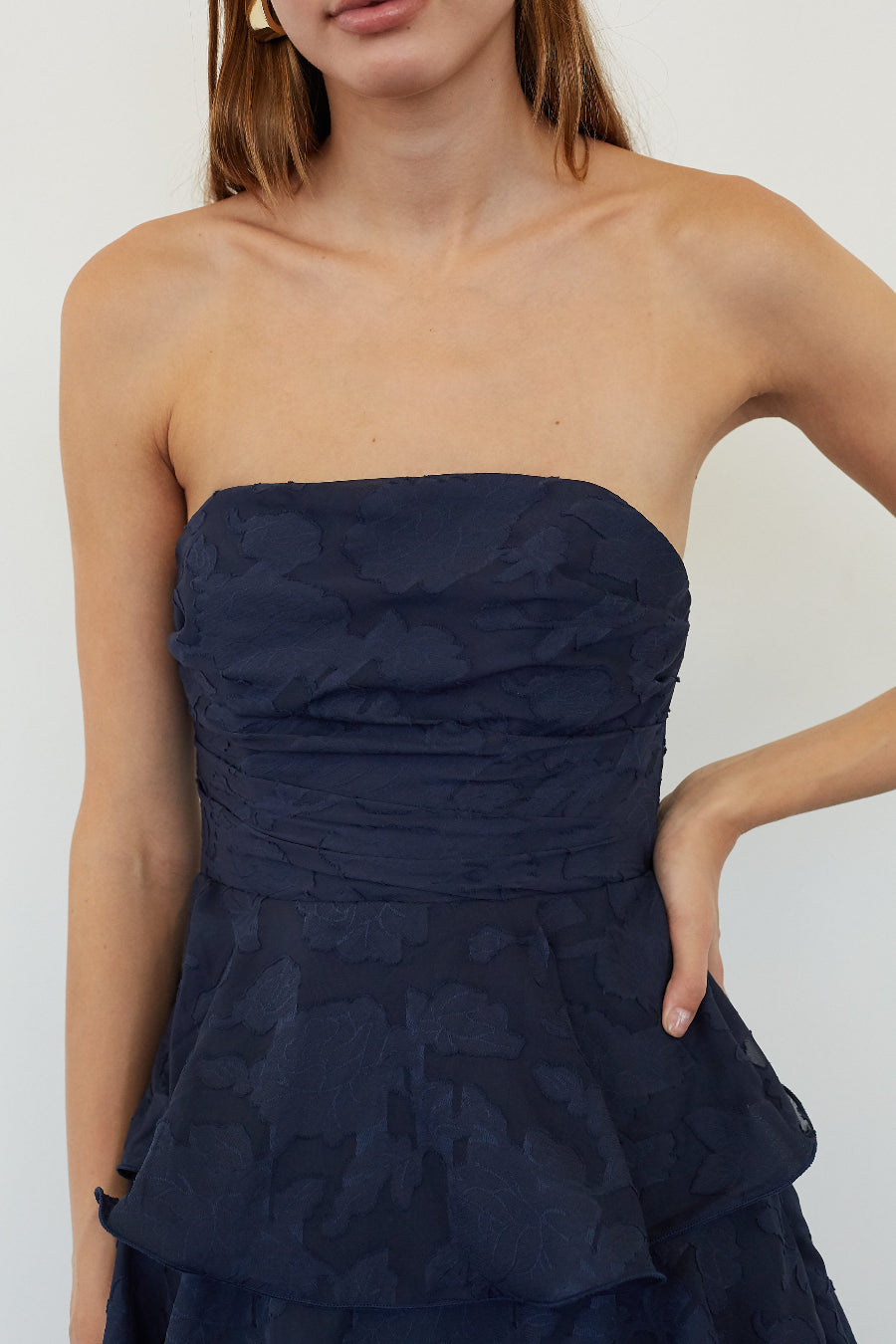 Paisley Tiered Ruffle Midi Dress