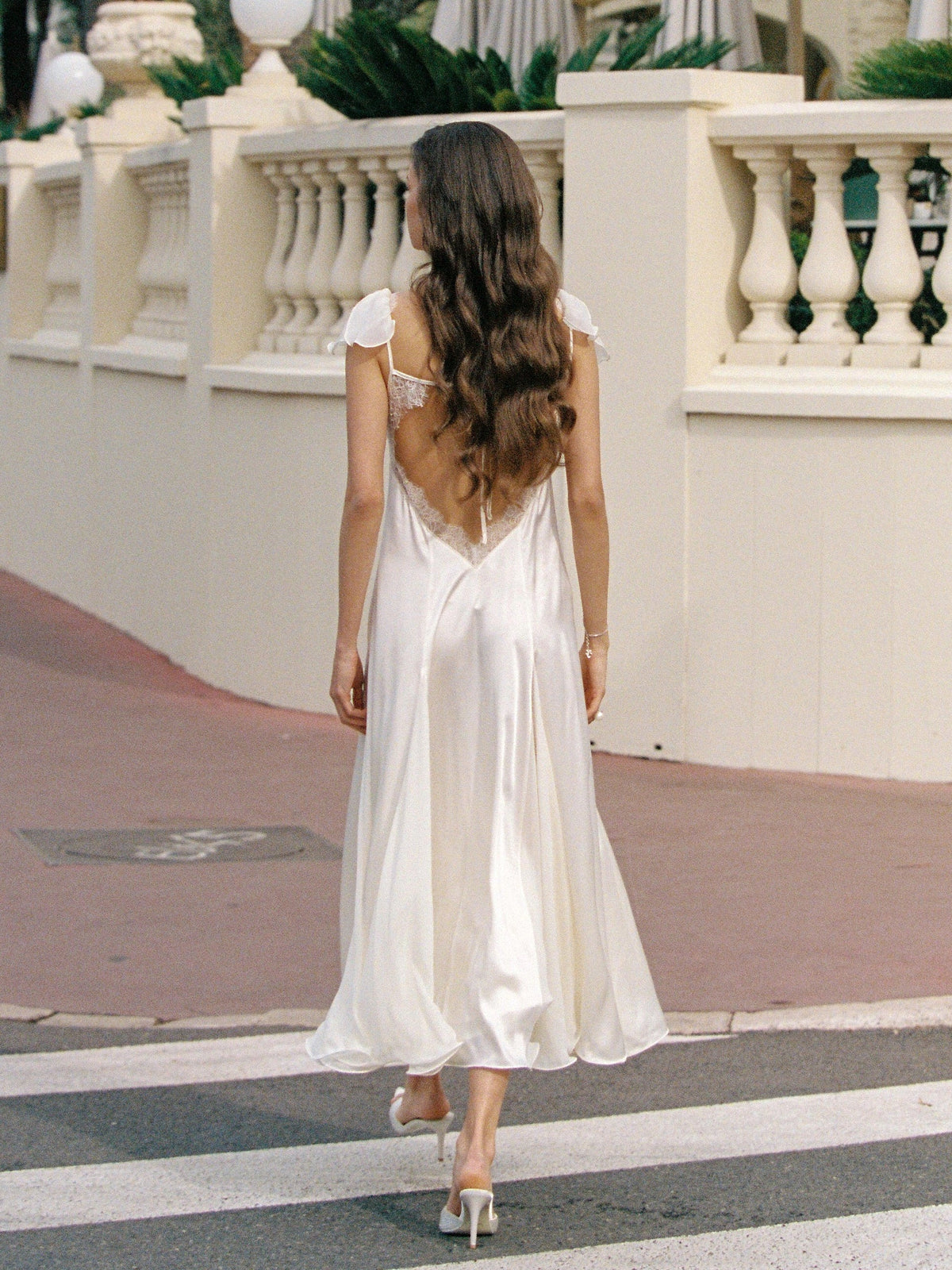 Meadow Open-Back Champagne Dress