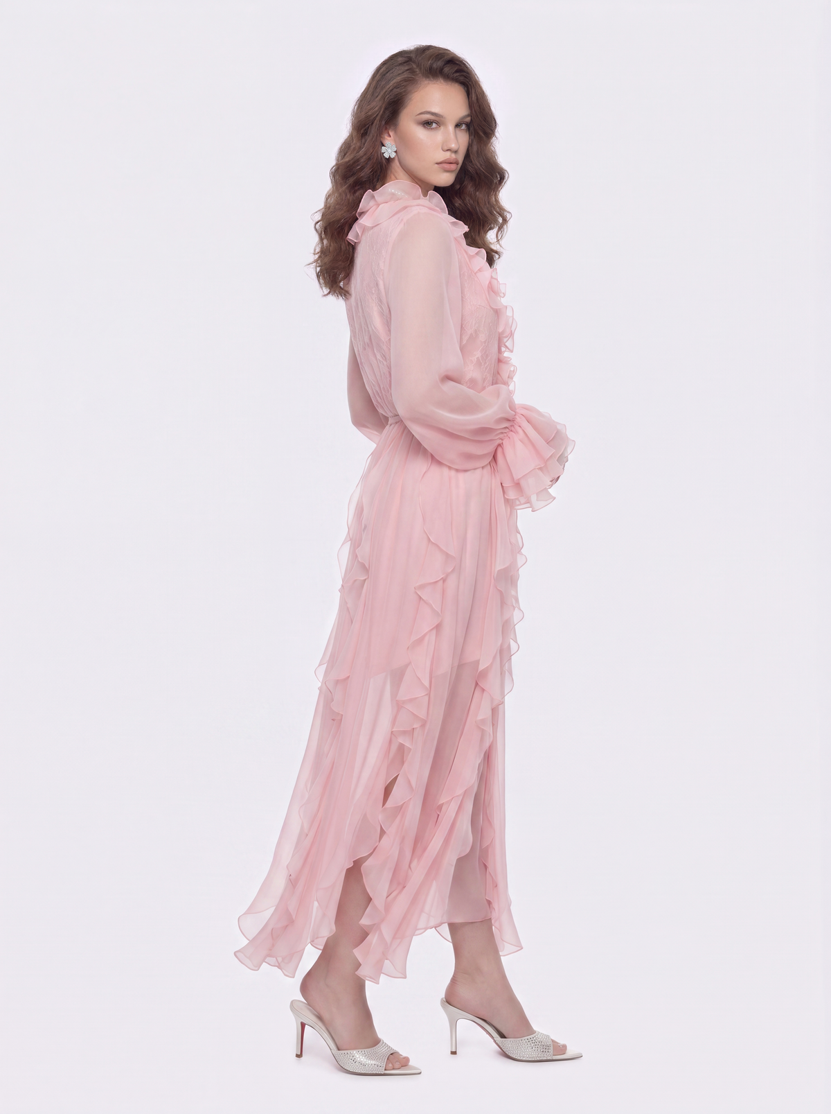 Capri Ruffle Pink Dress