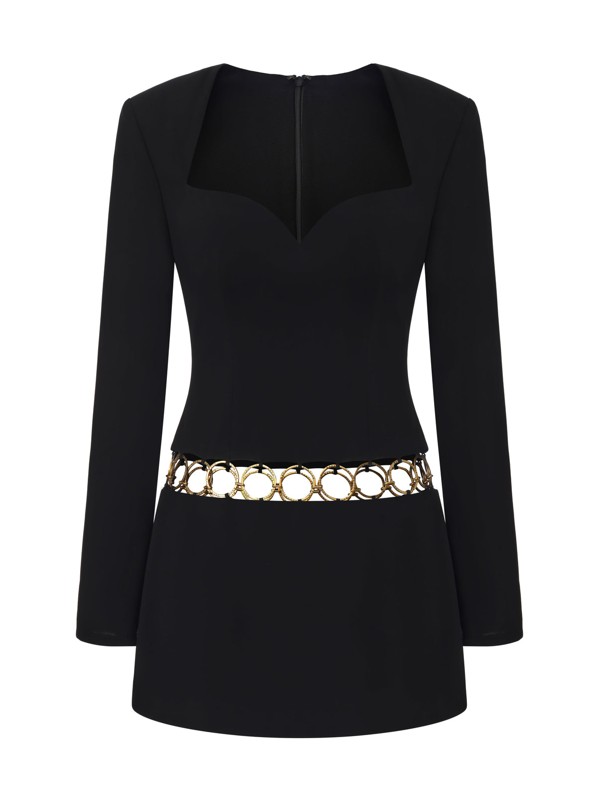 Alejandra Ring-Cutout Black Dress
