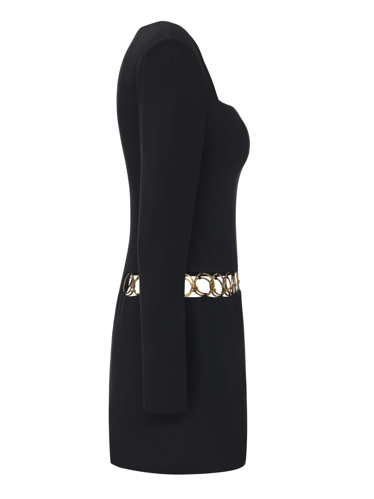 Alejandra Ring-Cutout Black Dress