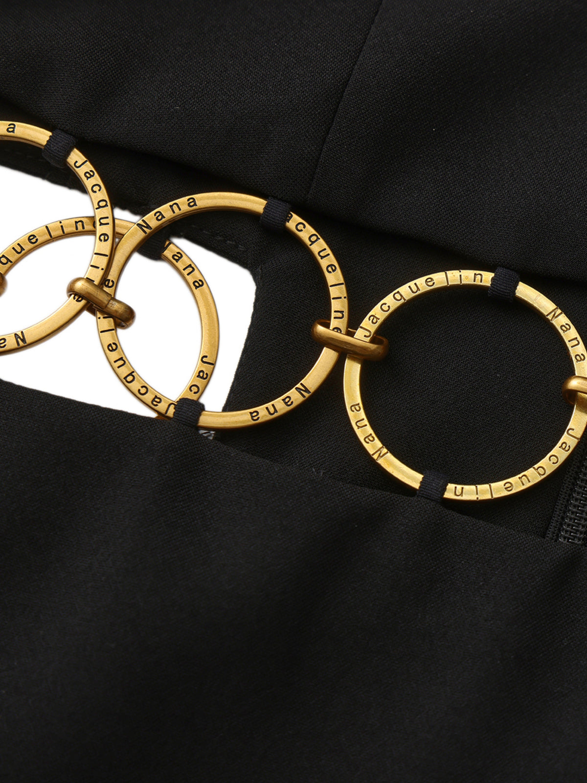Alejandra Ring-Cutout Black Dress