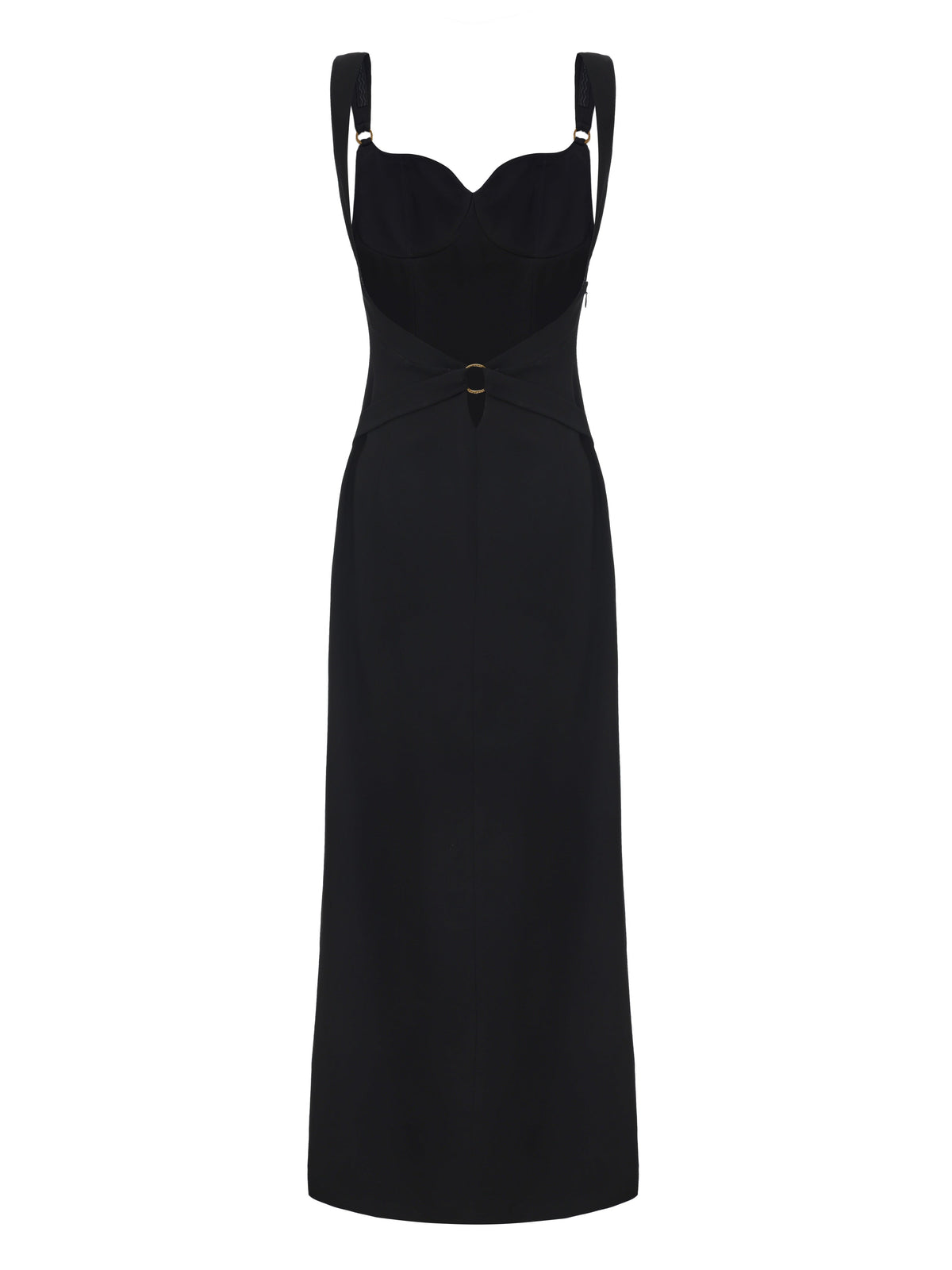 Serefina Open-Back Black Dress