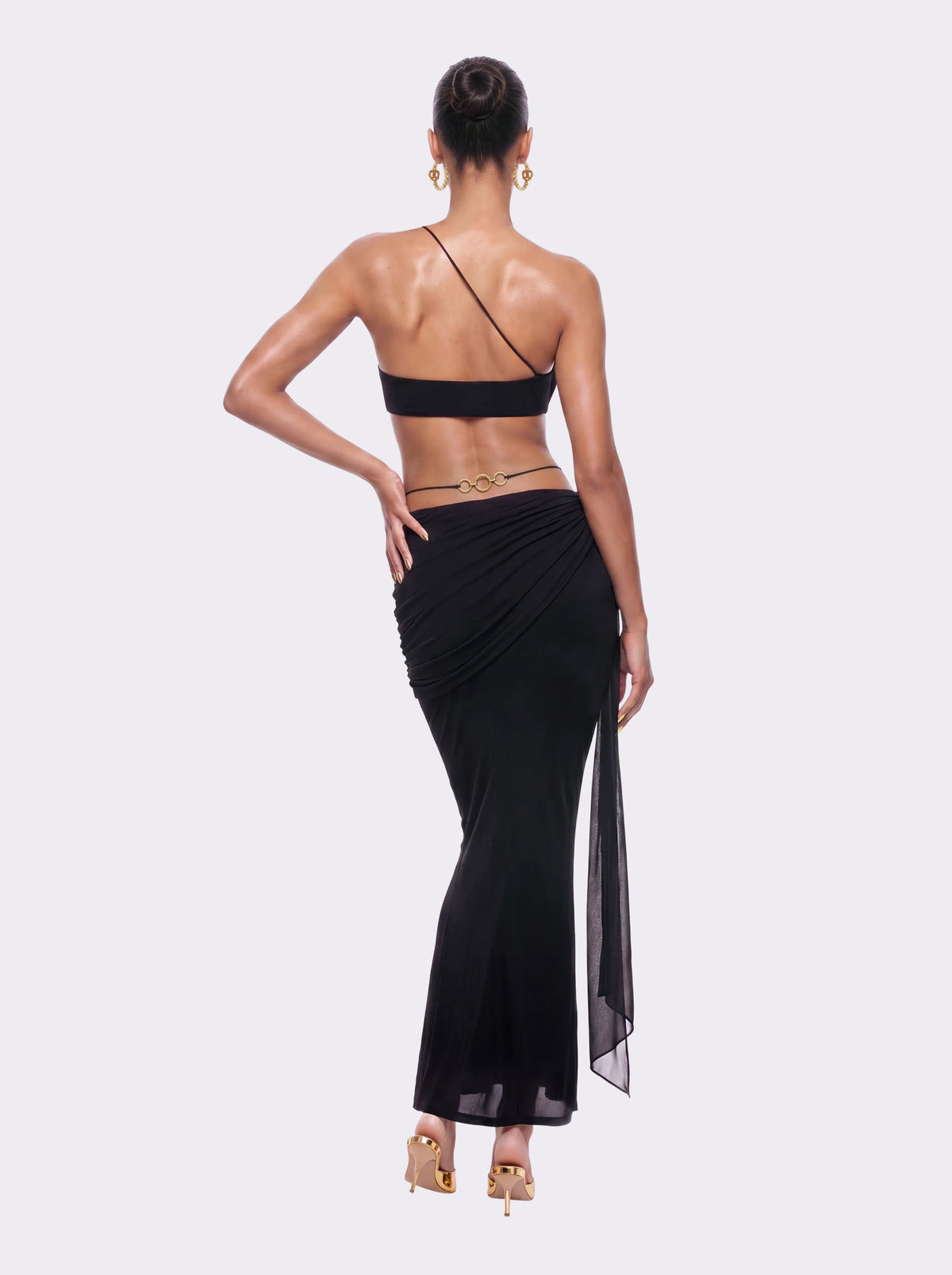 Belladonna One-Shoulder Black Dress