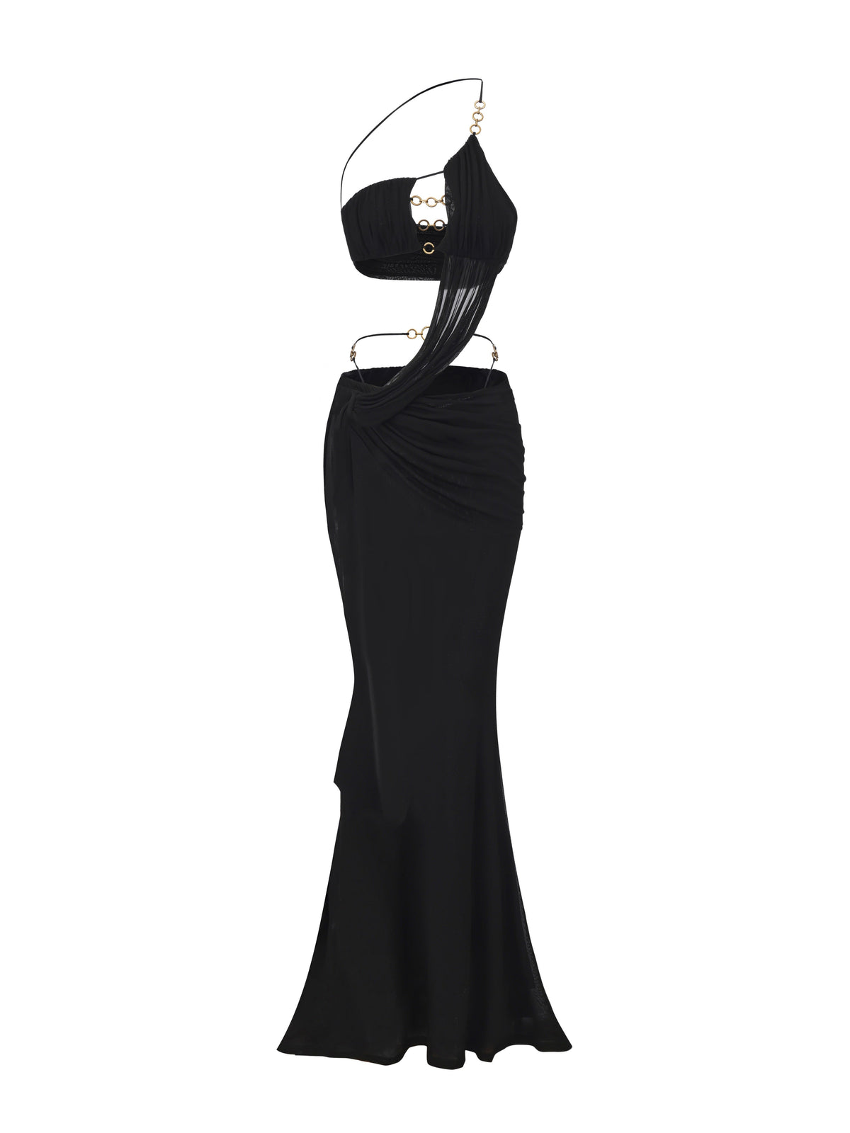 Belladonna One-Shoulder Black Dress