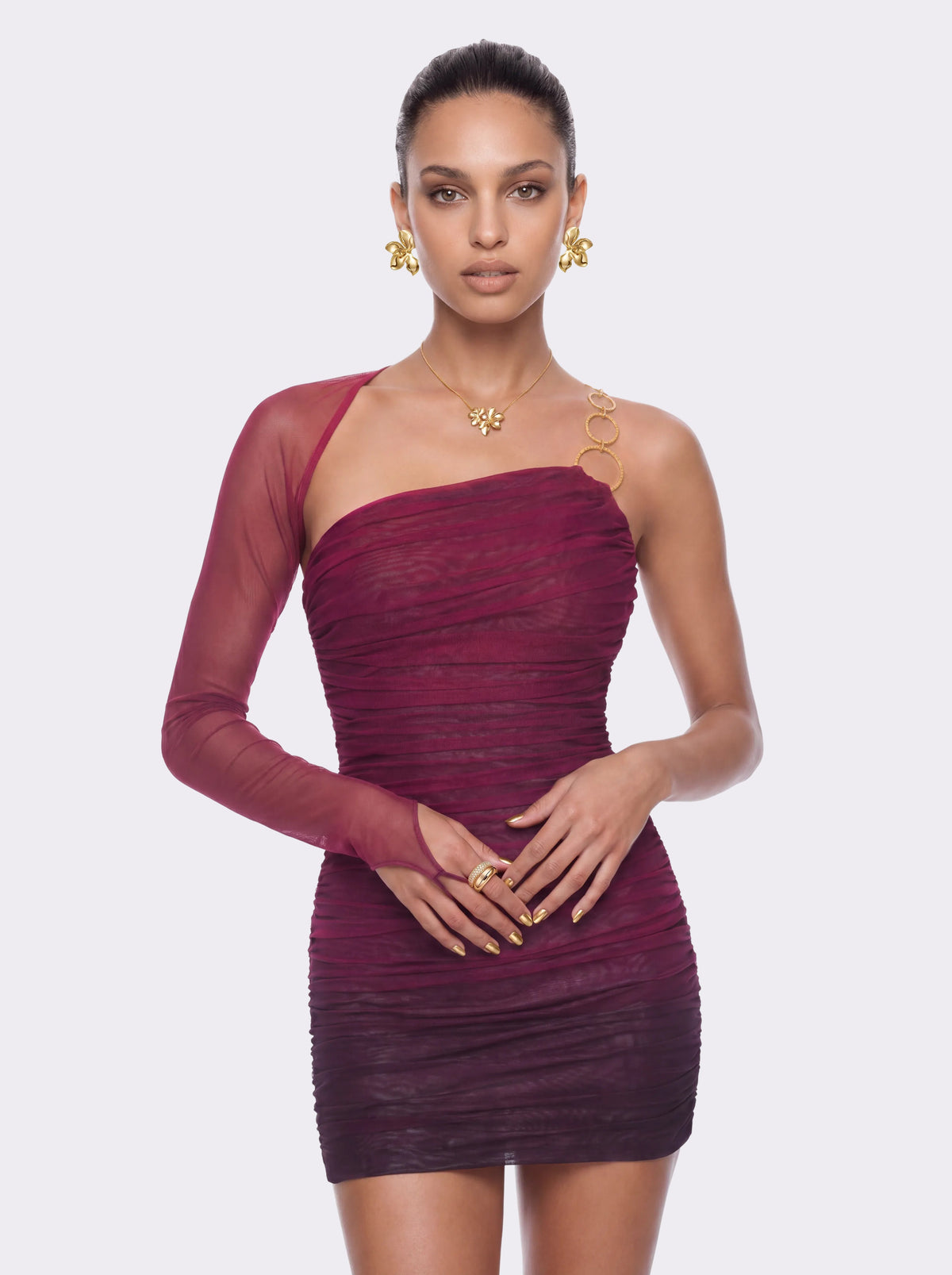 Violetta One-Shoulder Gradient Dress