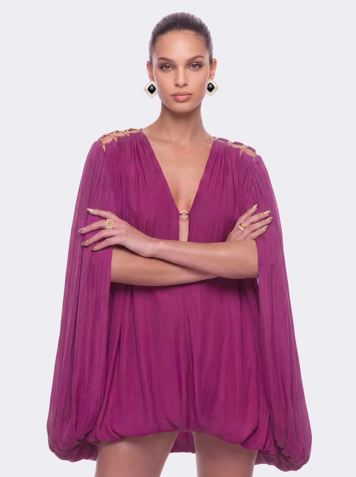 Marcella Cutout Purple Dress