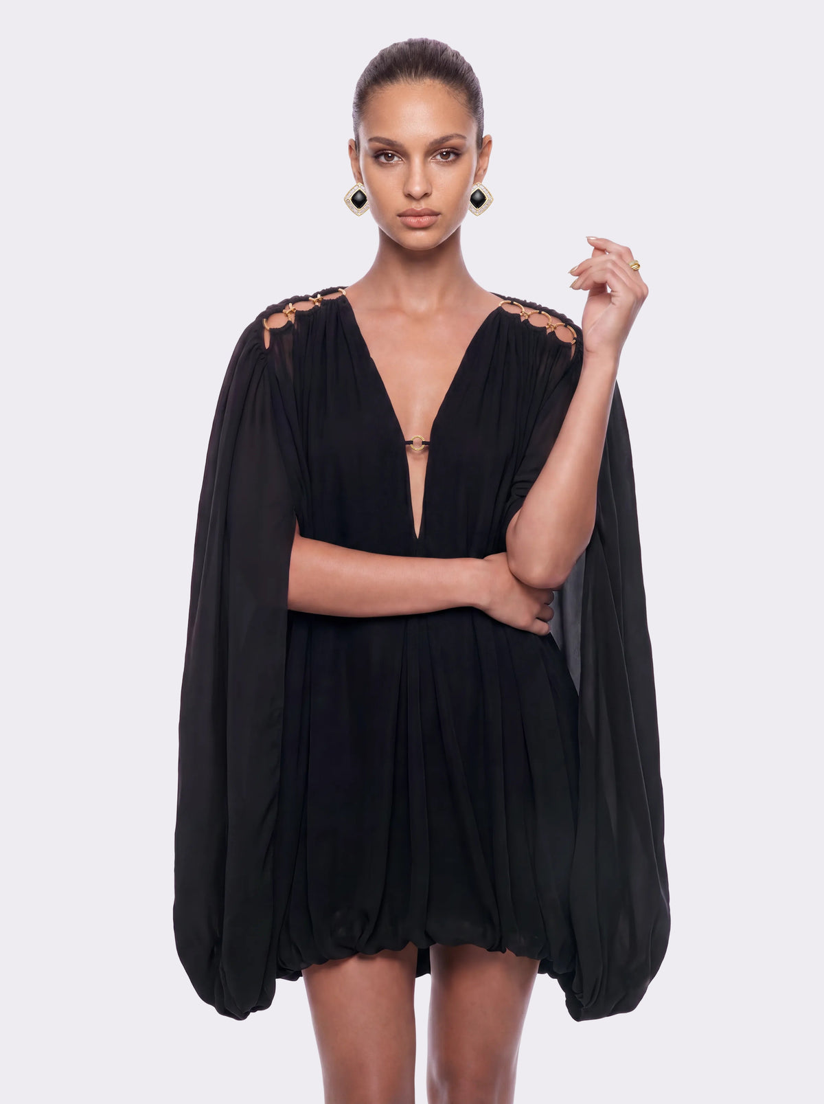 Marcella Cutout Black Dress