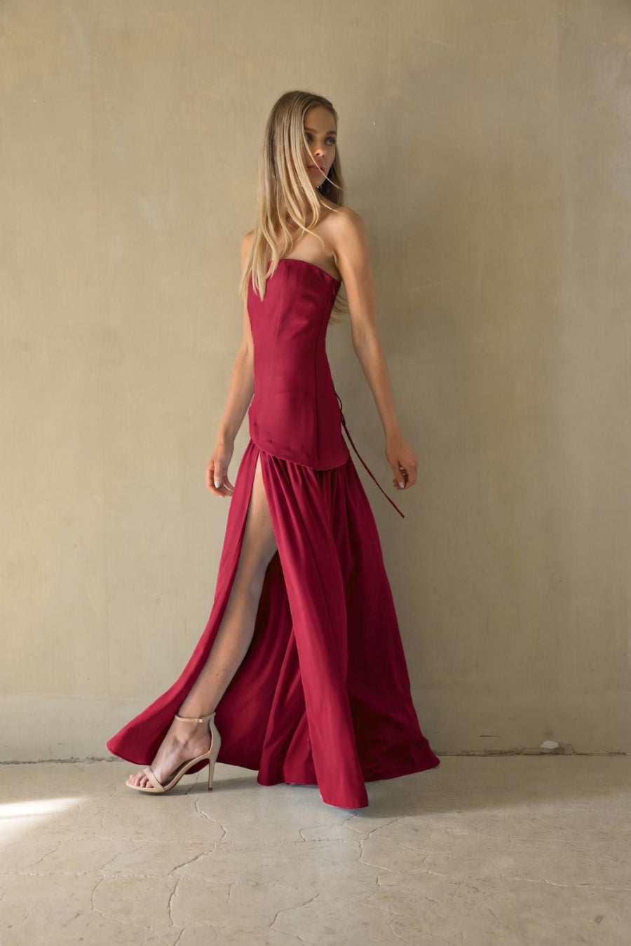 Retta Asymmetrical Maxi Dress