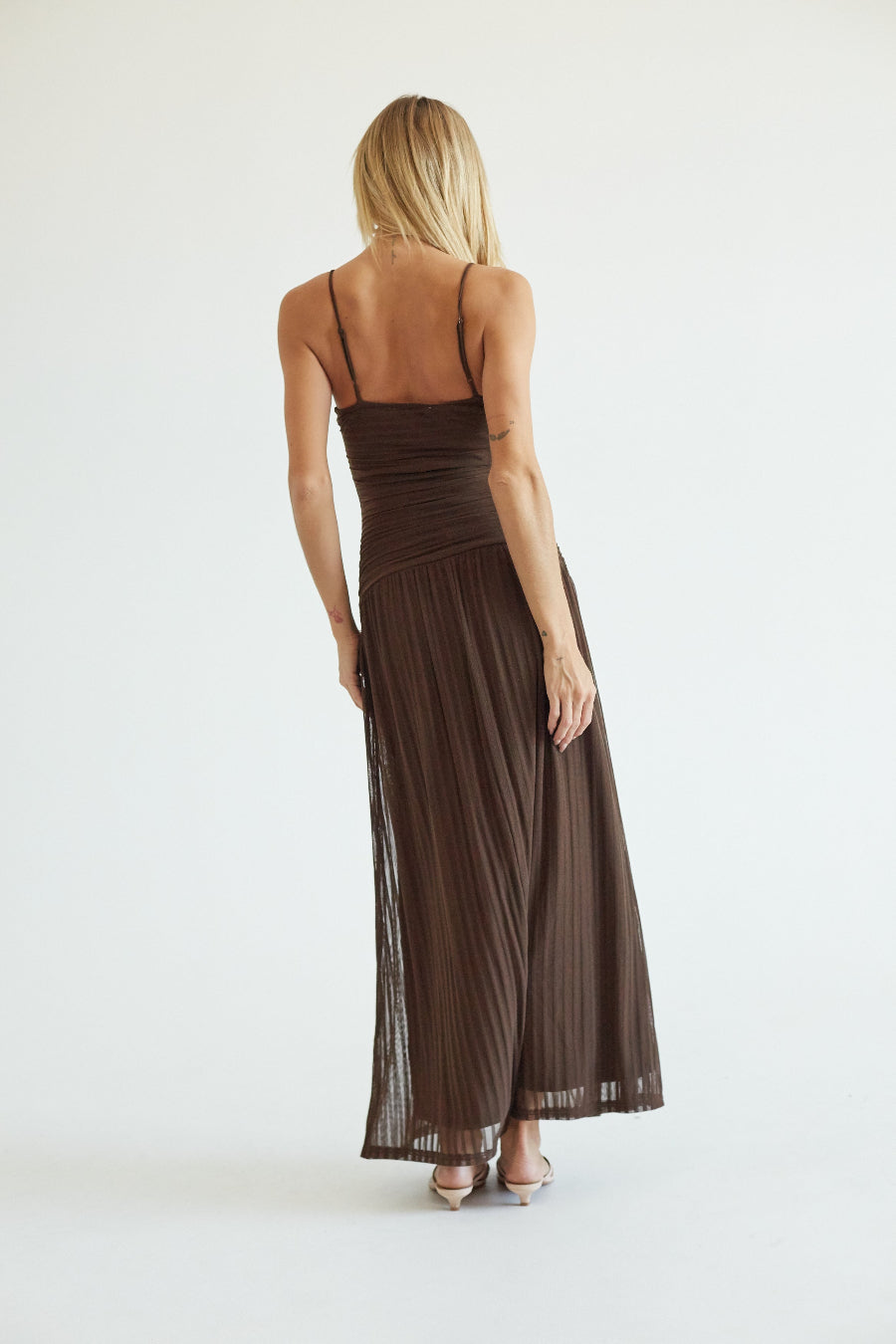 Reya Drop Waist Knit Maxi Dress