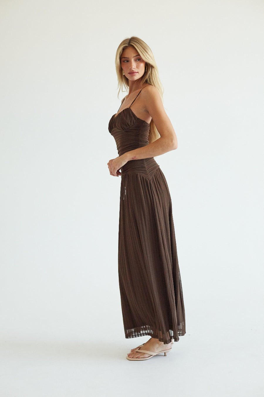 Reya Drop Waist Knit Maxi Dress