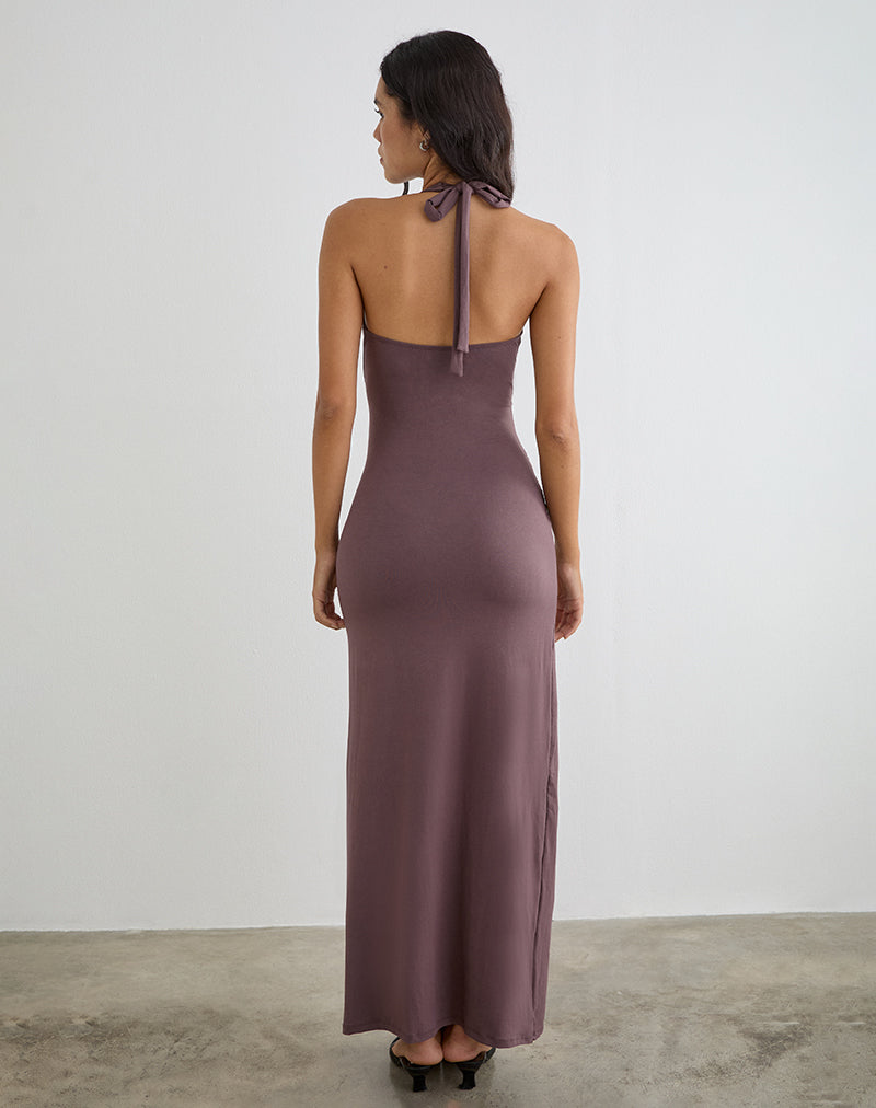 Rohesia Maxi Dress in Deep Taupe