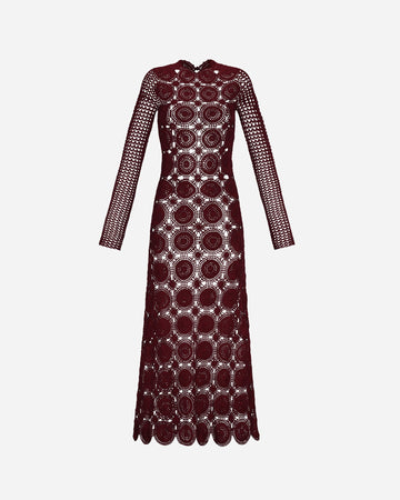 Siula Long Sleeve Maxi Dress | Red Wine